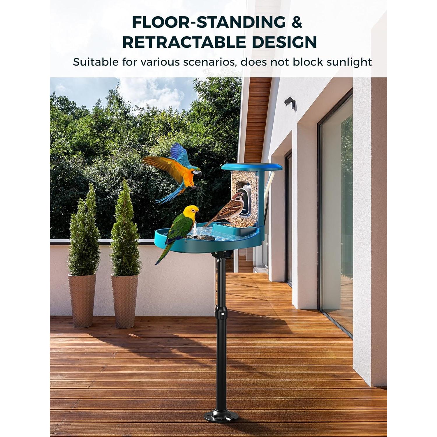 Comedero Inteligente EAST OAK para Aves 2-en-1 con Cámara 2K