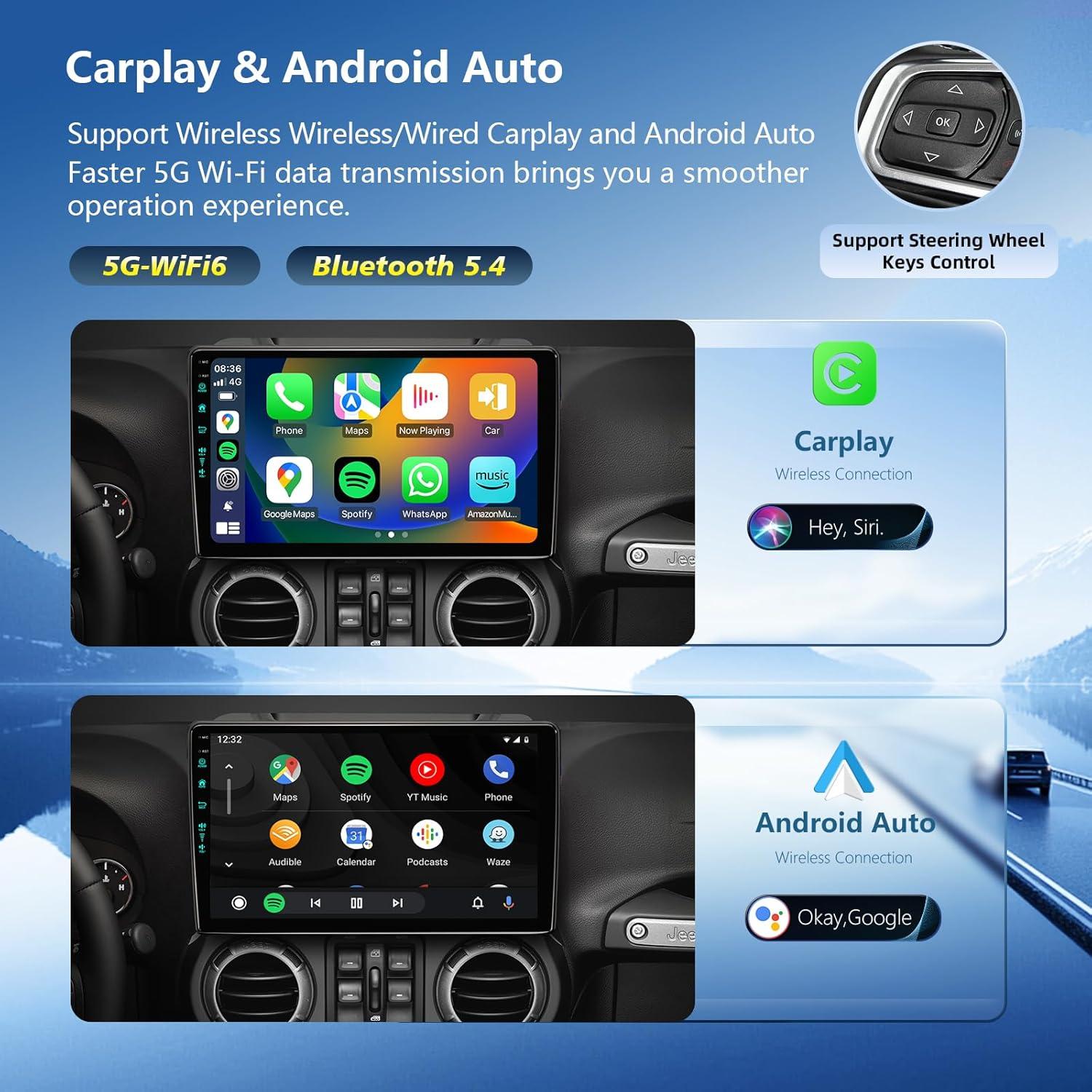 Sistema de Carro TWAHH 11" Android 13 GPS 5G WiFi 6 Jeep