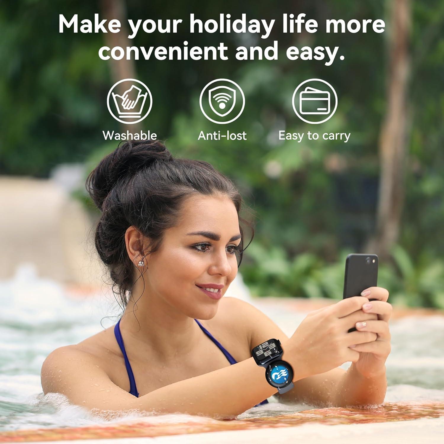 Adaptador Medallón Ocean SPOMOX Negro para Reloj y Airtag