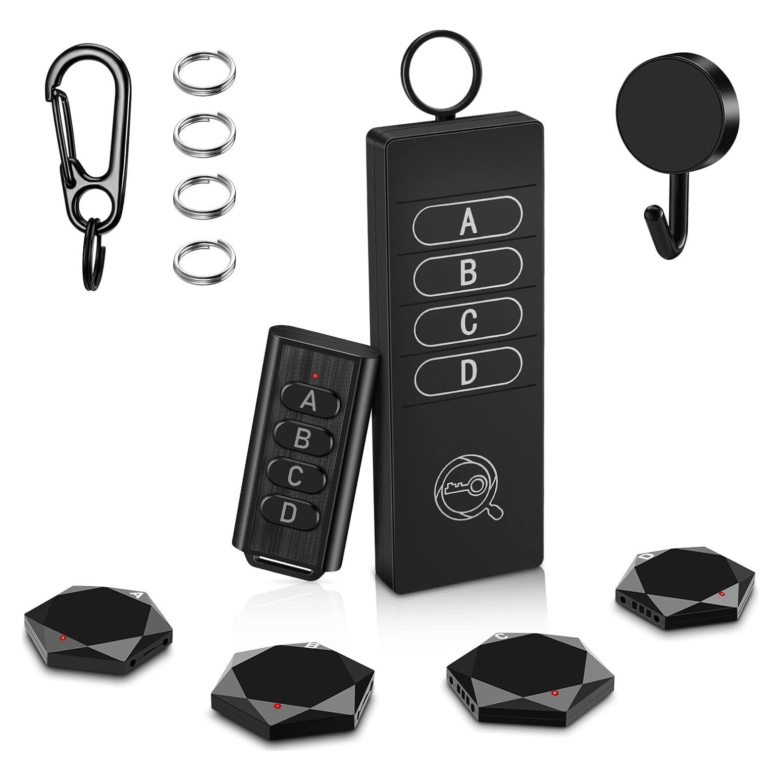 Localizador de Llaves Inalámbrico ELECPOW TF04C 85DB con 4 Etiquetas