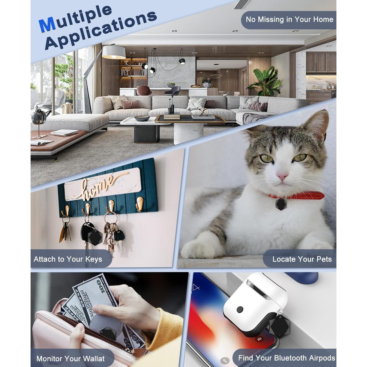 Localizador de Llaves Inalámbrico ELECPOW TF04C 85DB con 4 Etiquetas