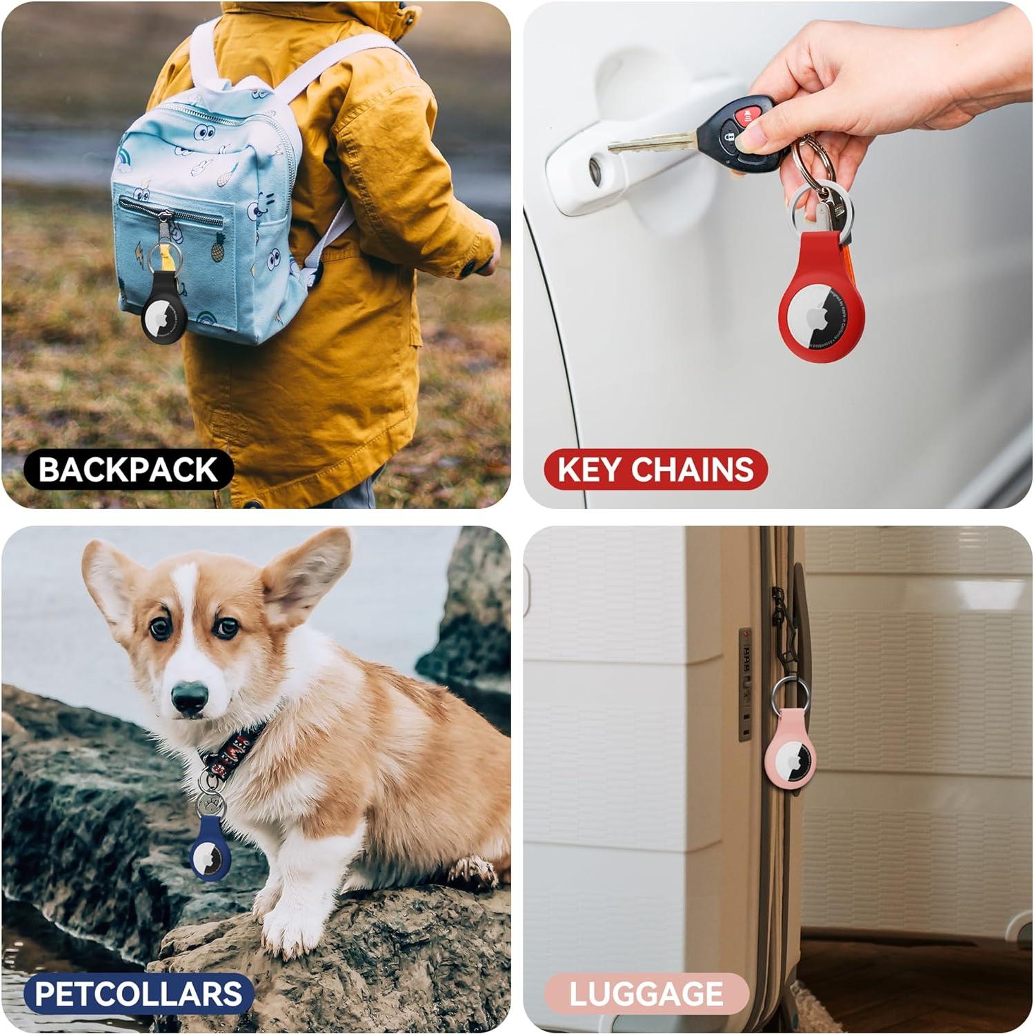 Funda de Silicona Impermeable DLENP para AirTag - 6 Colores