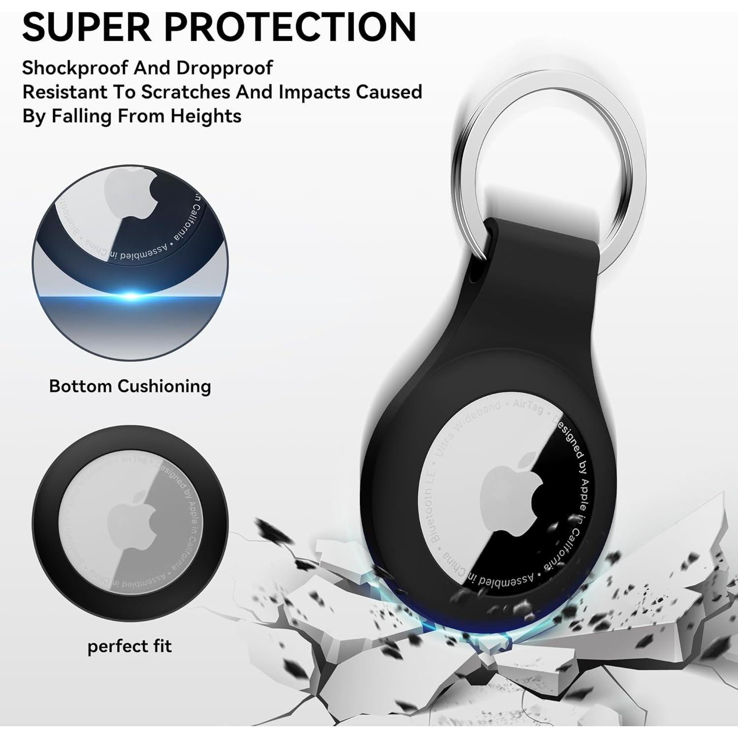 Funda de Silicona Impermeable DLENP para AirTag - 6 Colores