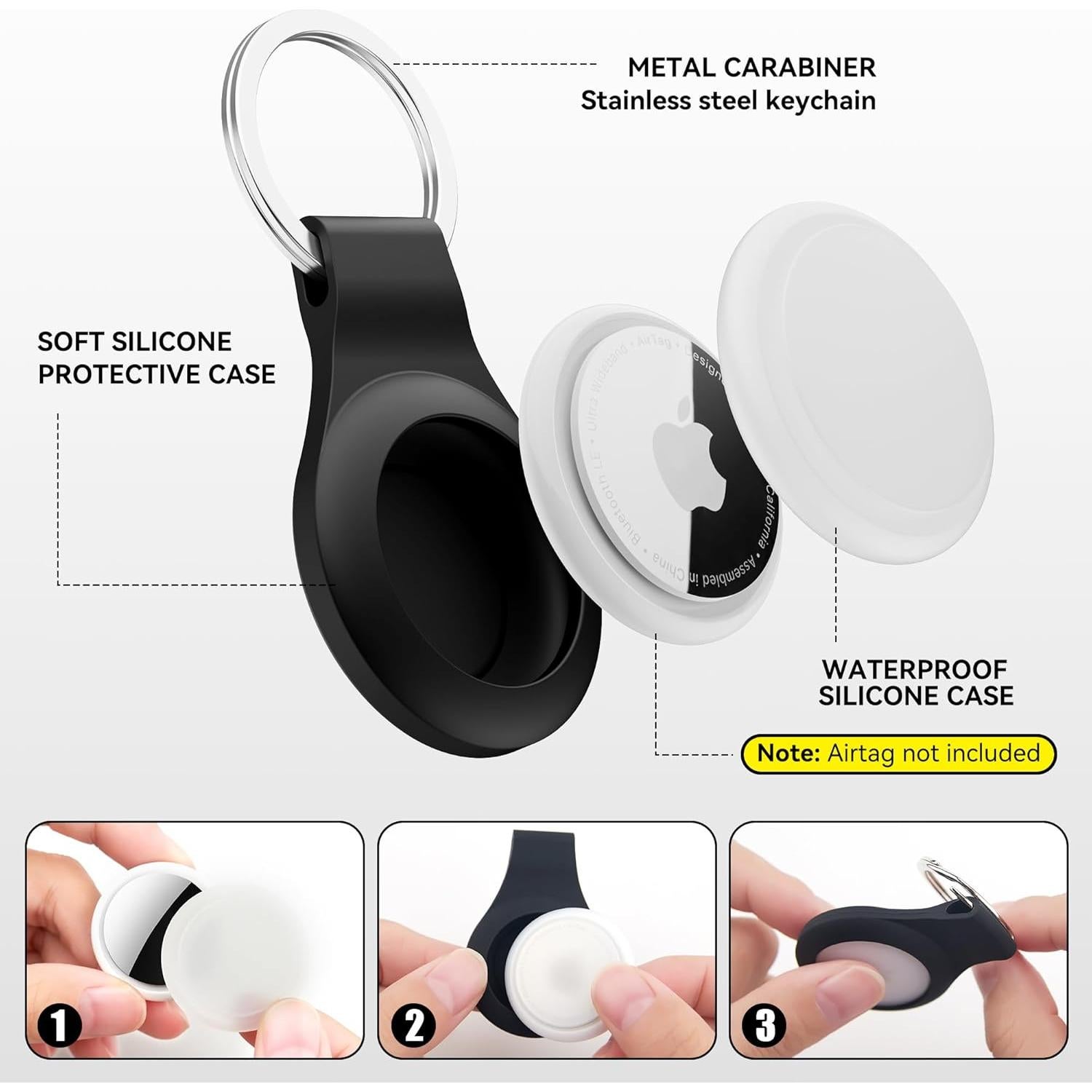 Funda de Silicona Impermeable DLENP para AirTag - 6 Colores