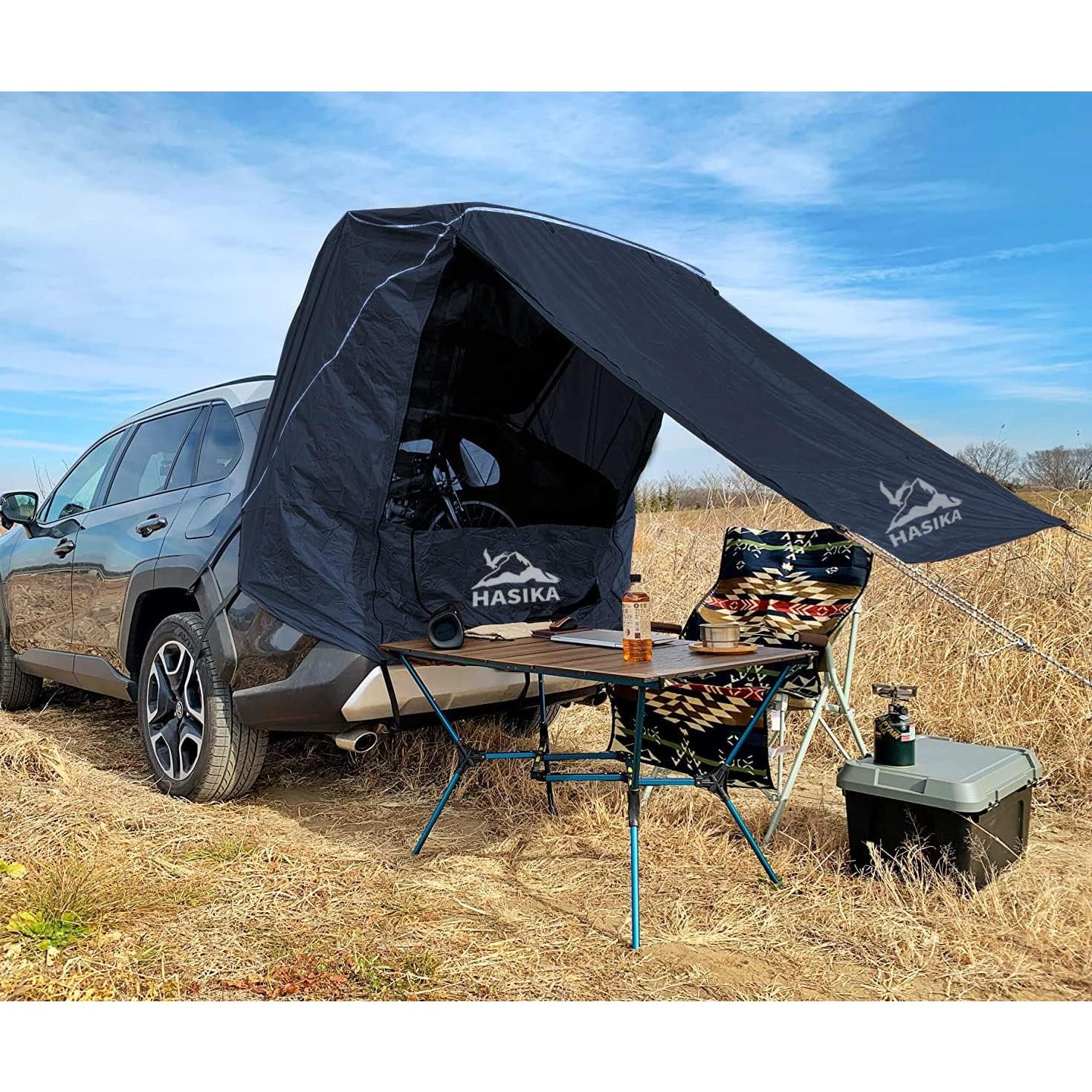 Tienda de Camping para SUV HASIKA Grande Negra Impermeable