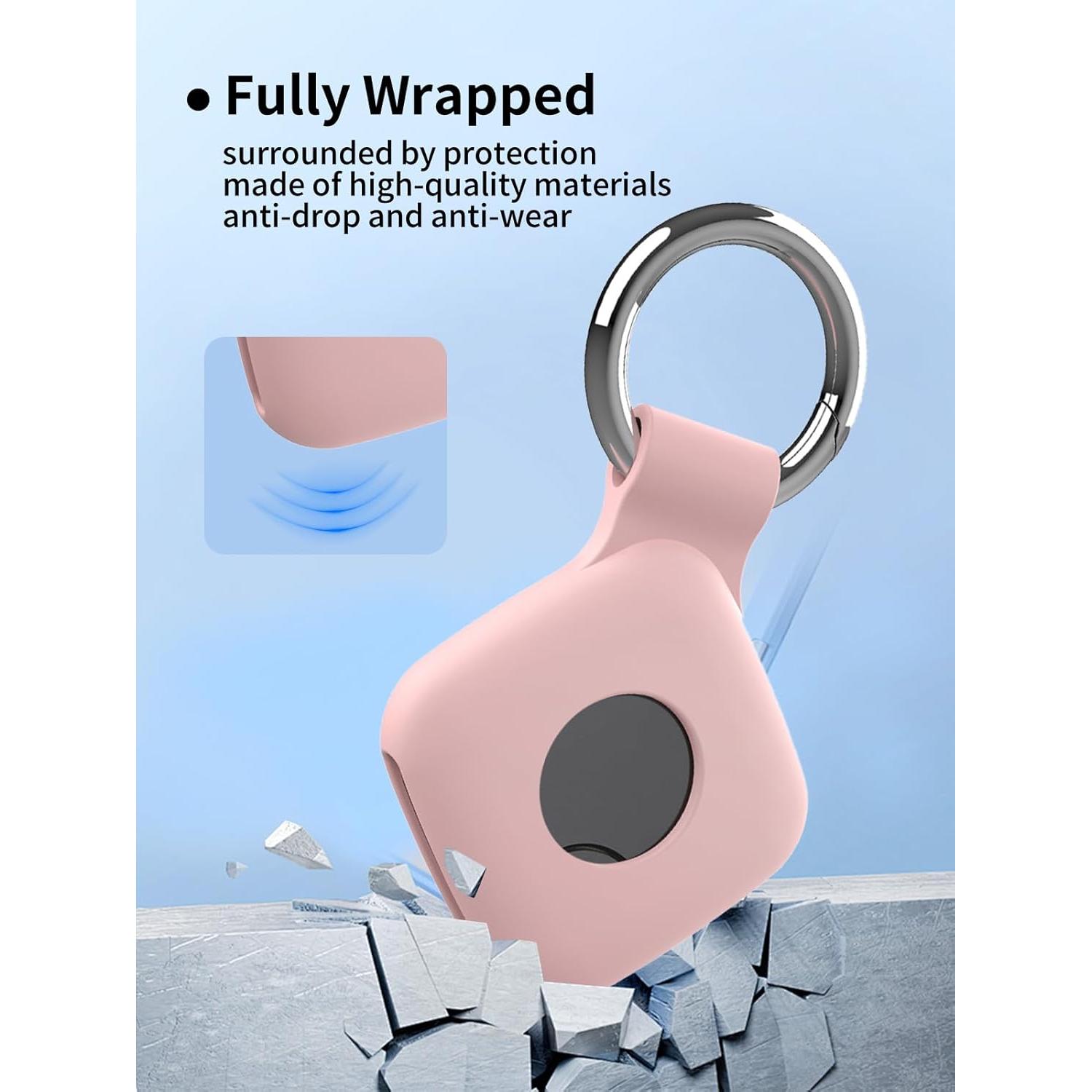 Funda de Silicona Rosa para OBDIBB Air Tags - 2 Piezas