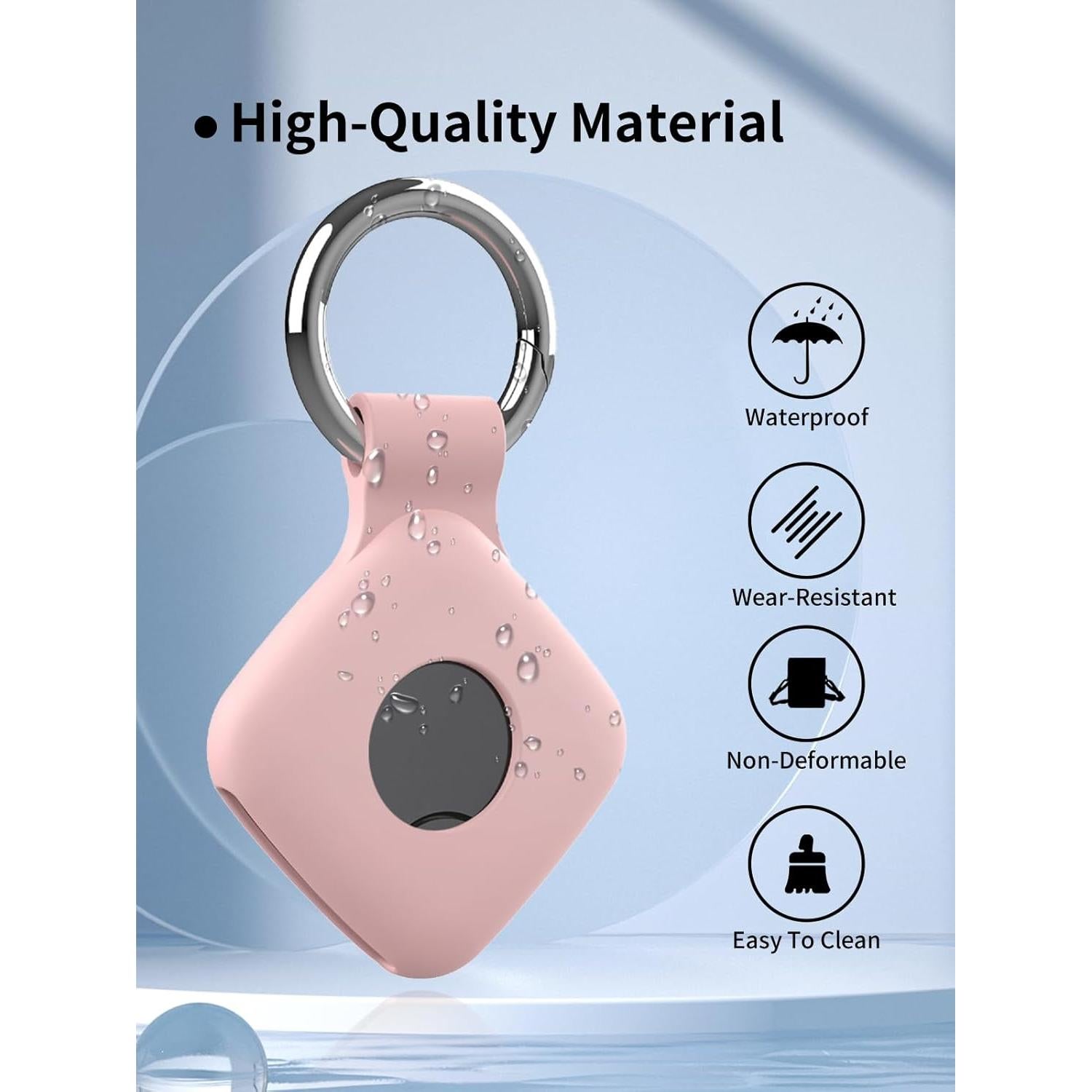 Funda de Silicona Rosa para OBDIBB Air Tags - 2 Piezas
