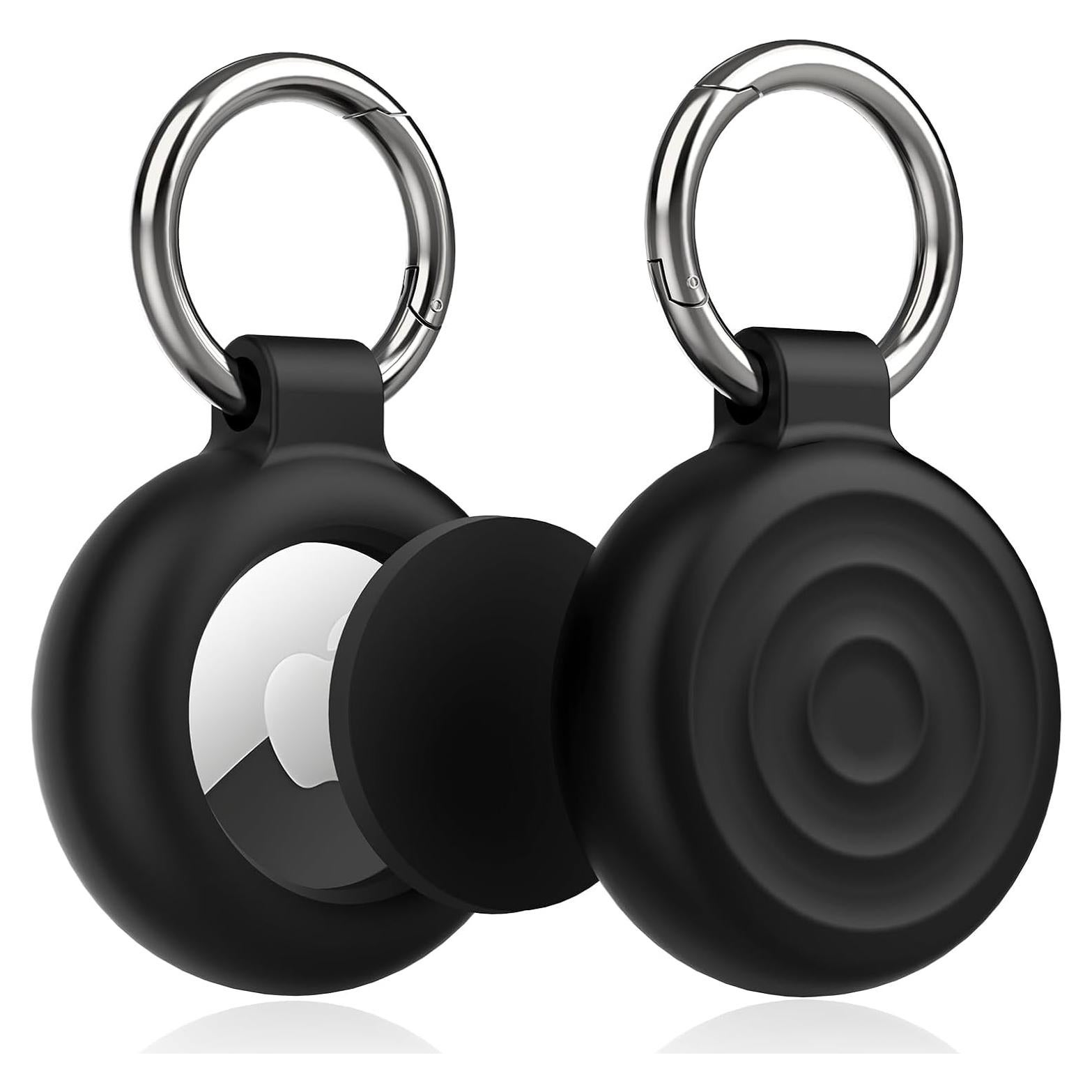 Funda de Silicona para Airtag EIZLXQ - Paquete de 2 Negro