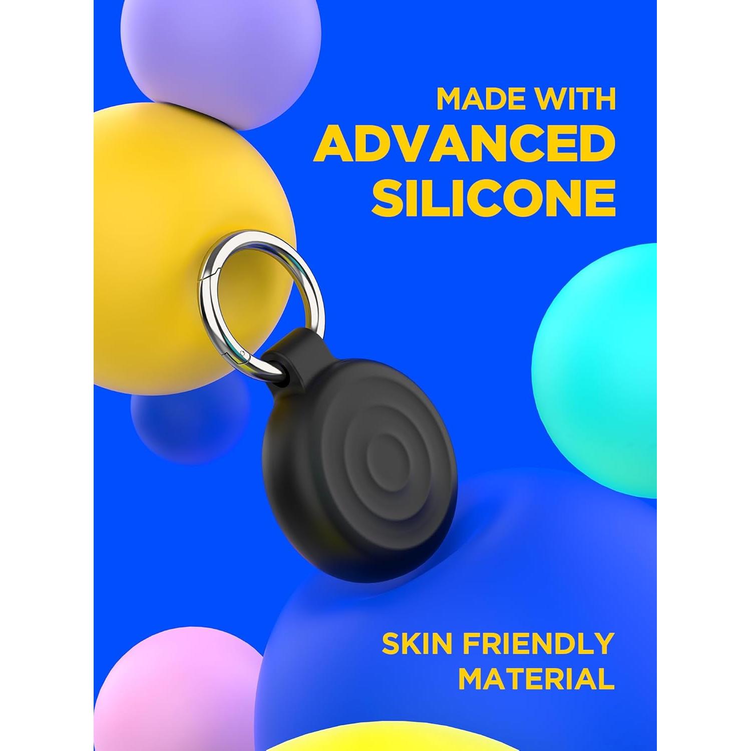 Funda de Silicona para Airtag EIZLXQ - Paquete de 2 Negro