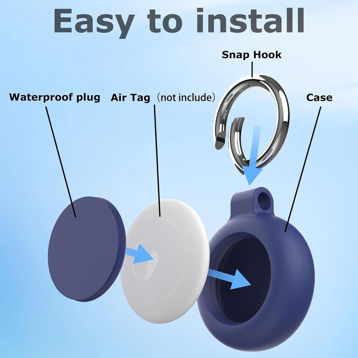 Paquete de 4 Fundas Impermeables Eallo para A Tag - Protección Total