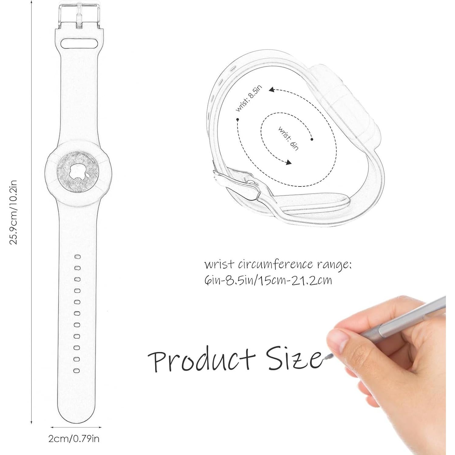 Paquete 2 Pulseras Ajustables Airtag WALLFID para Niños