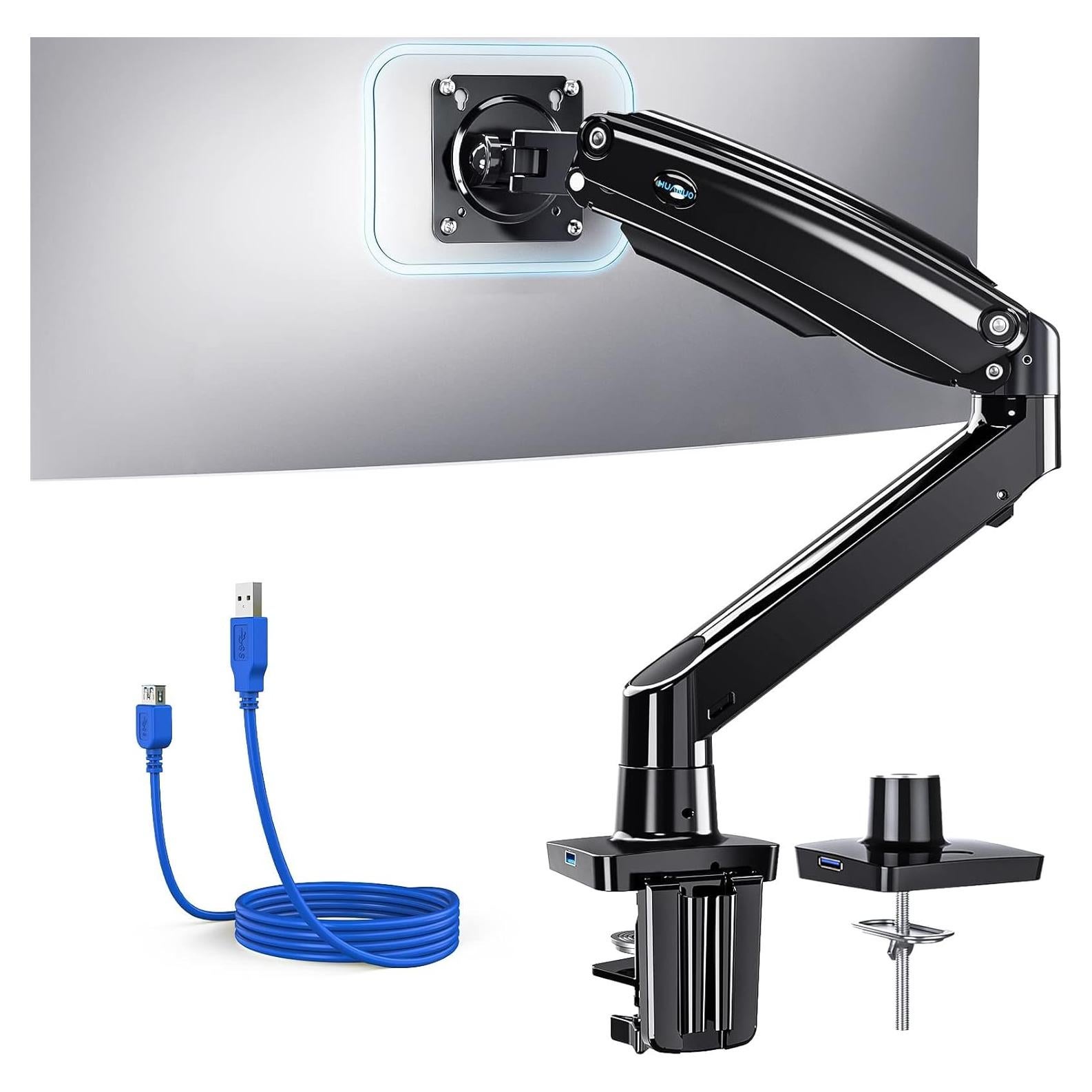 Soporte de Monitor HUANUO HNSS7 Ajustable USB 12 kg