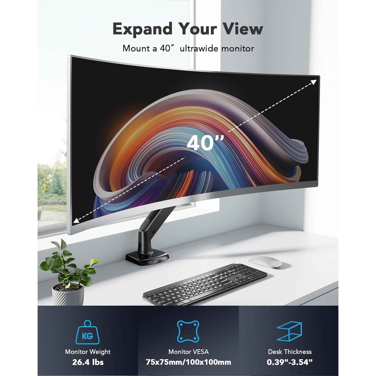 Soporte de Monitor HUANUO HNSS7 Ajustable USB 12 kg