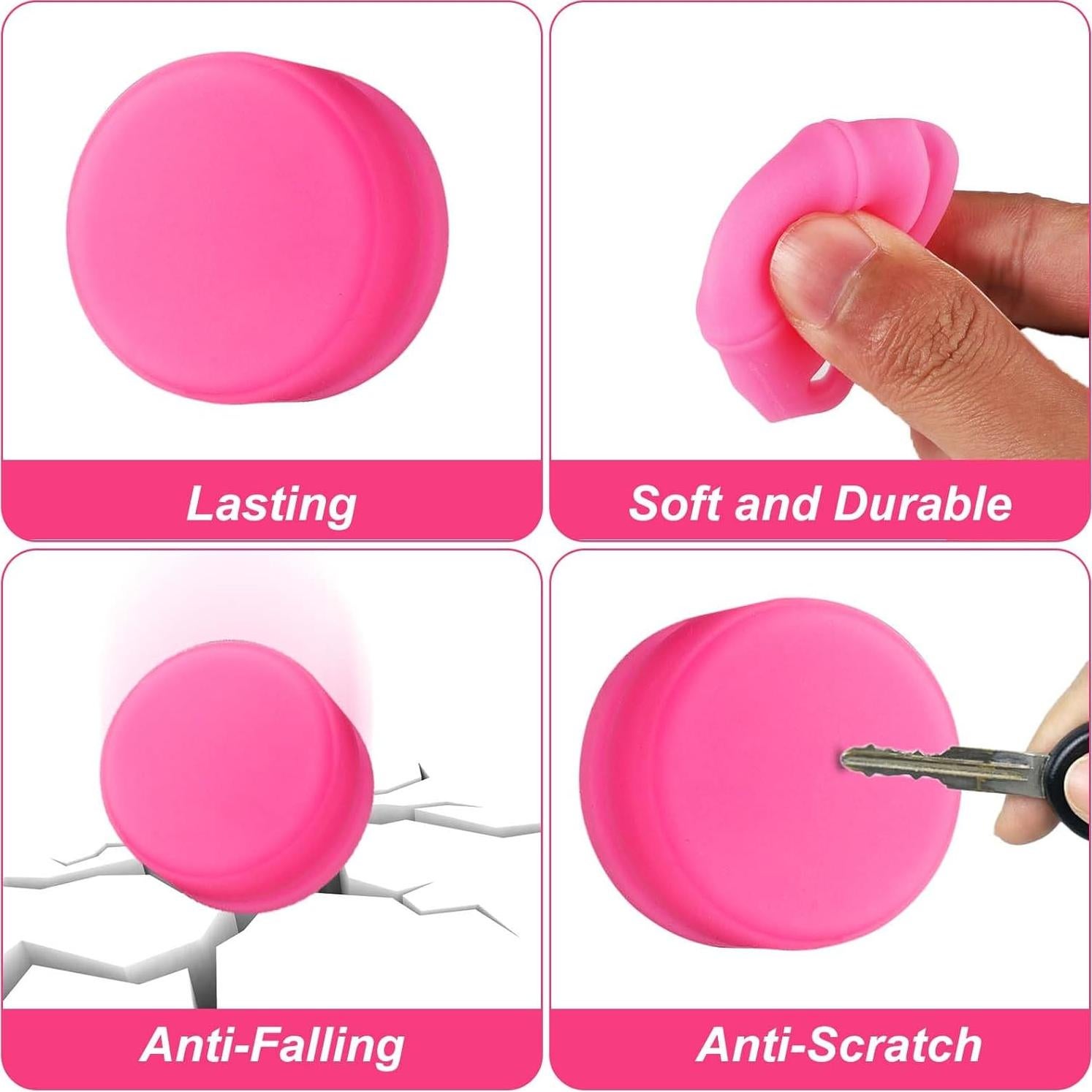 Funda de Silicona Impermeable para Airtag - 2 Piezas Rosa y Blanco