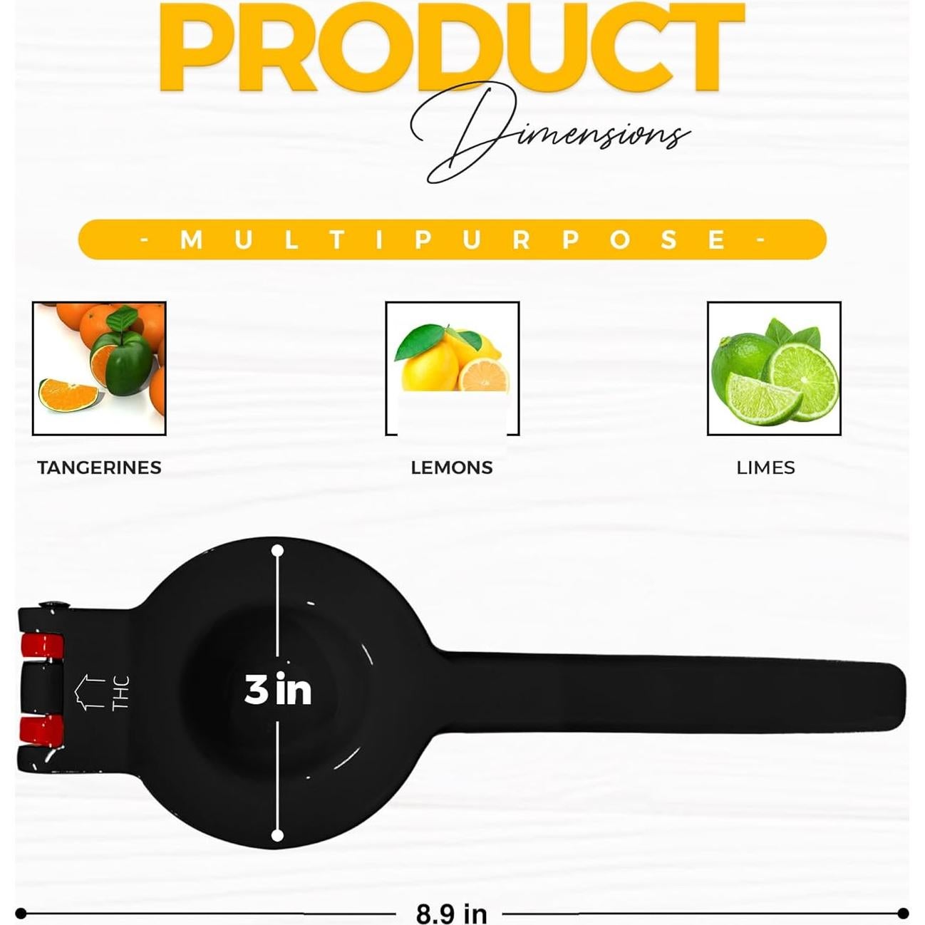 Exprimidor Manual THC de Aluminio 2 en 1 para Cítricos
