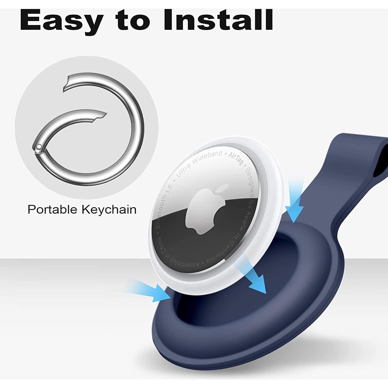 Funda de Silicona para Apple AirTag - Paquete de 4 Colores