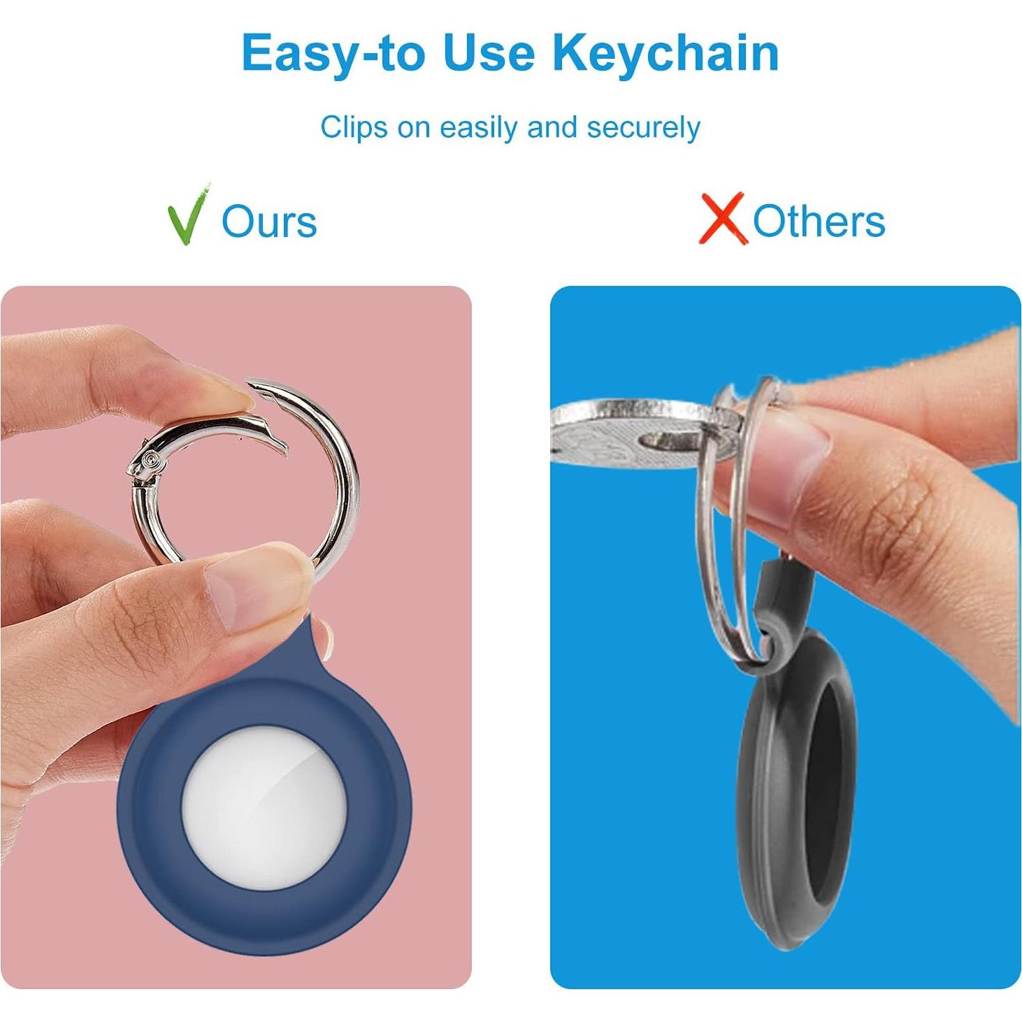 Funda de Silicona para Apple AirTag - Paquete de 4 Colores