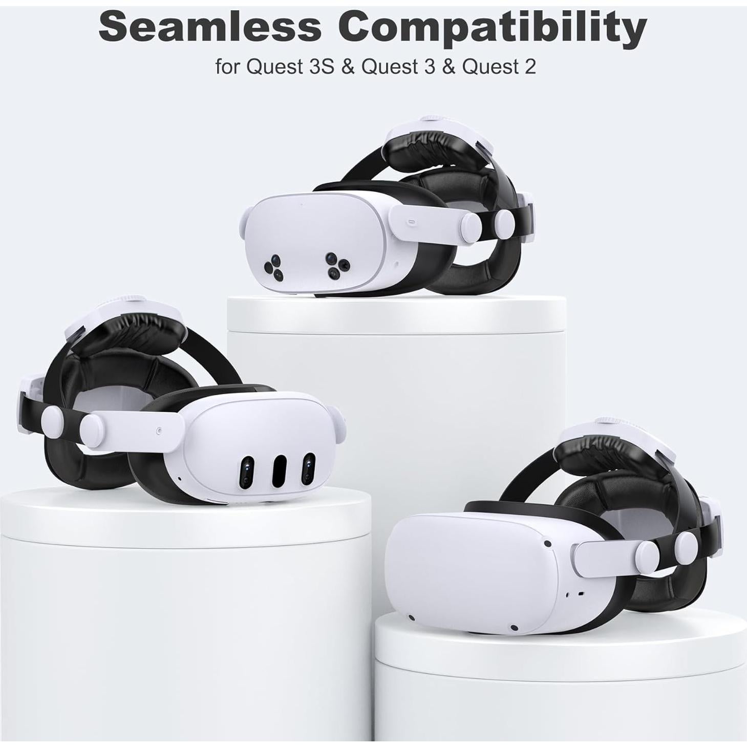 Correa de Cabeza Kawaye para Meta Quest 3/2 con Batería 7500mAh