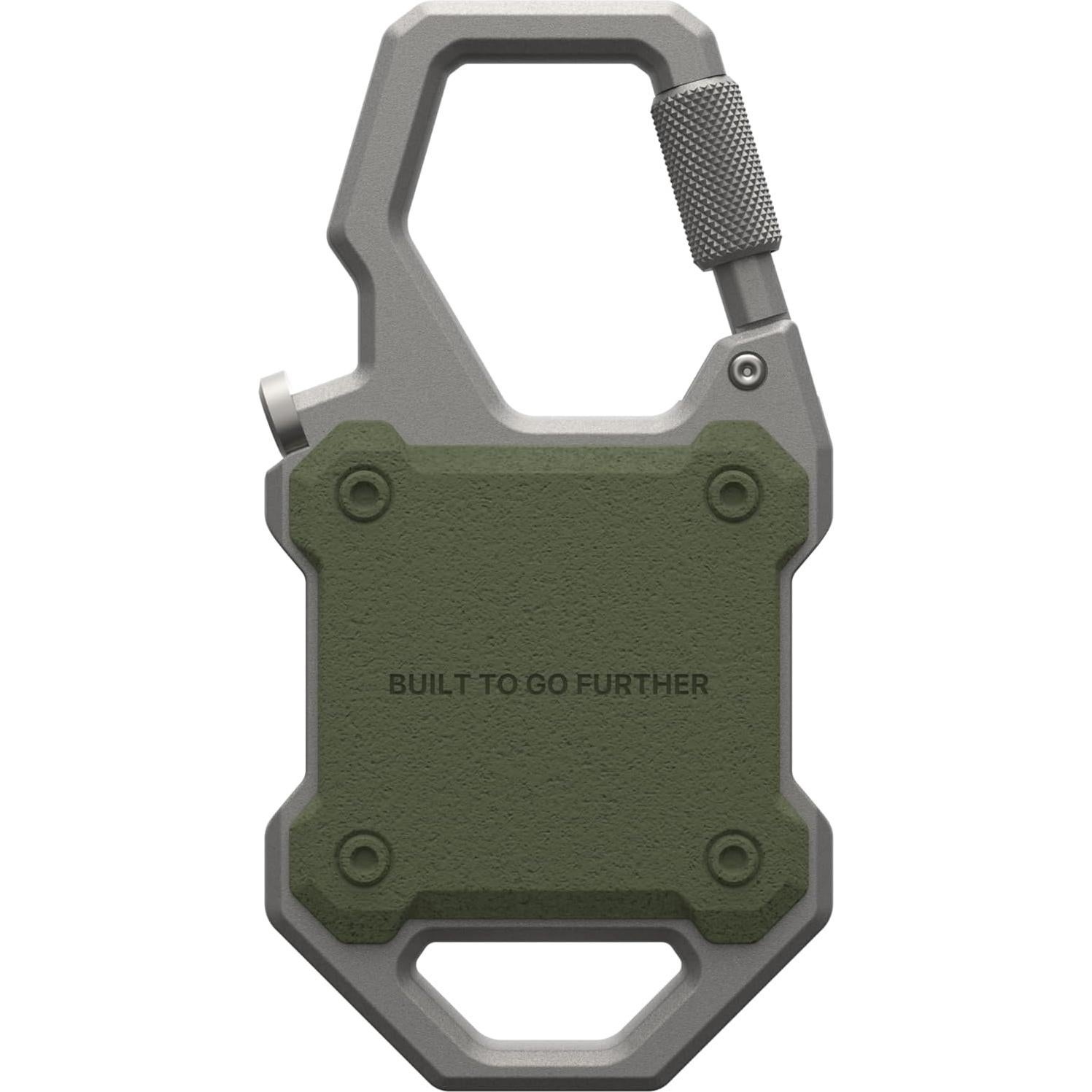 Estuche UAG Monarch para AirTag con abridor de botellas - Oliva Drab/Silver