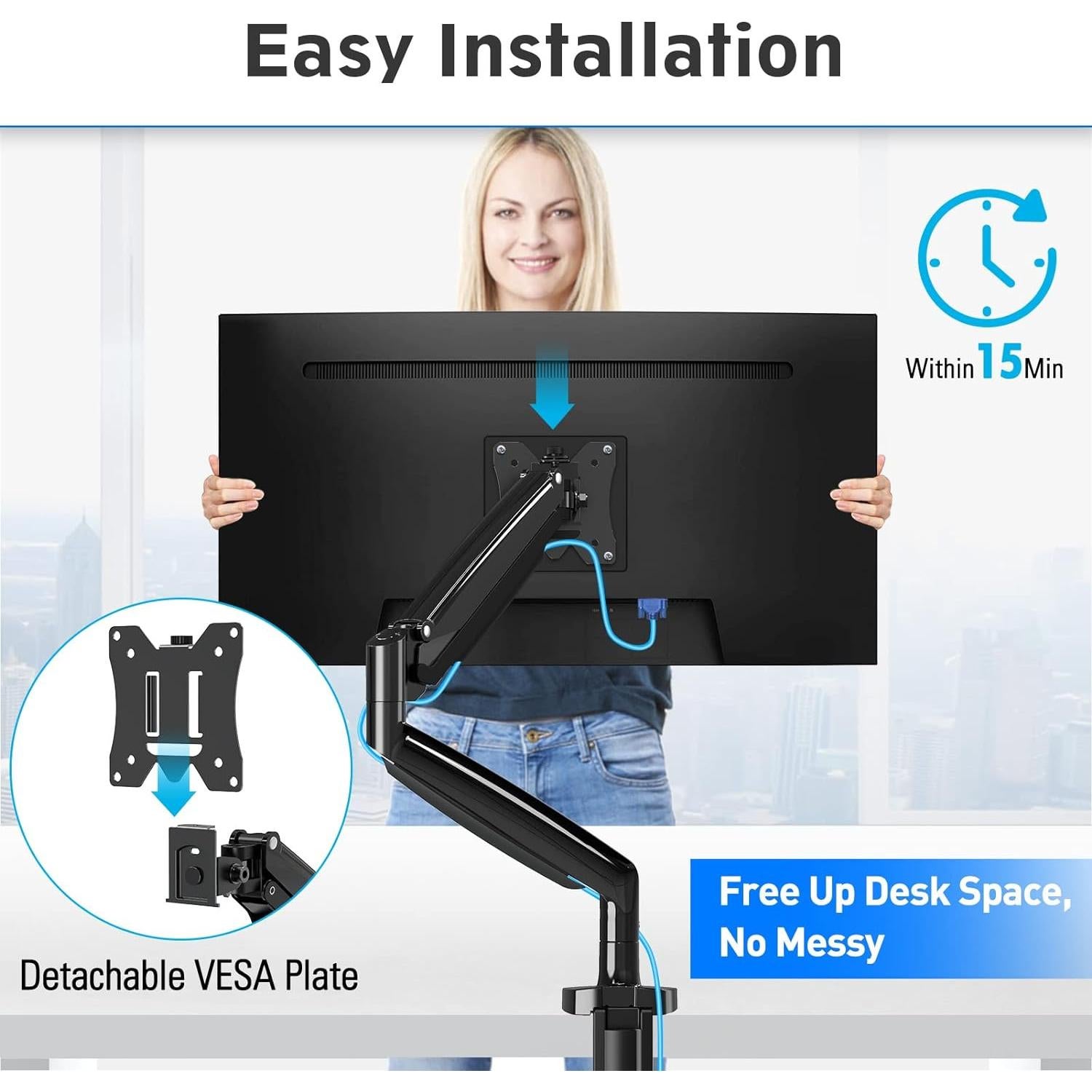 Soporte de Monitor MOUNTUP MU7007 para Pantallas 101.6 cm