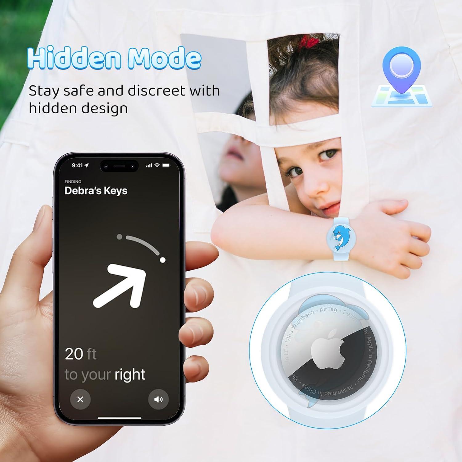 Pulsera Airtag Impermeable Motande para Niños - 2 Piezas