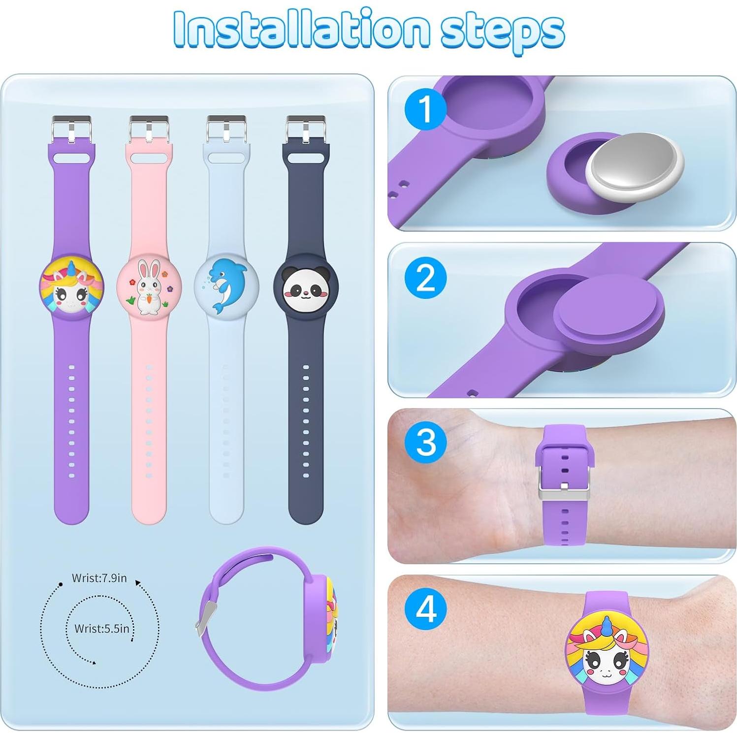 Pulsera Airtag Impermeable Motande para Niños - 2 Piezas