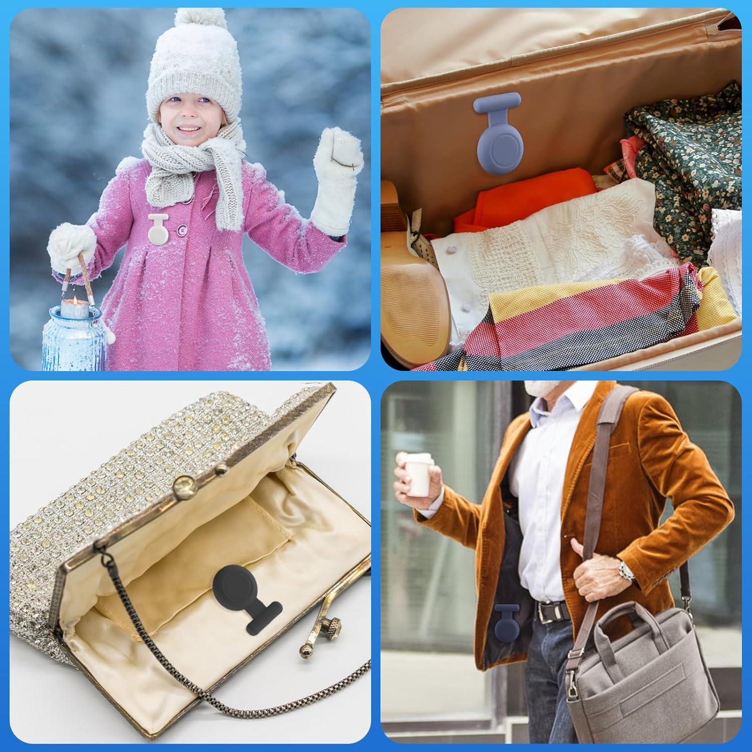 Soporte Impermeable AGMZ para AirTag - 2 Piezas, Rosa/Púrpura