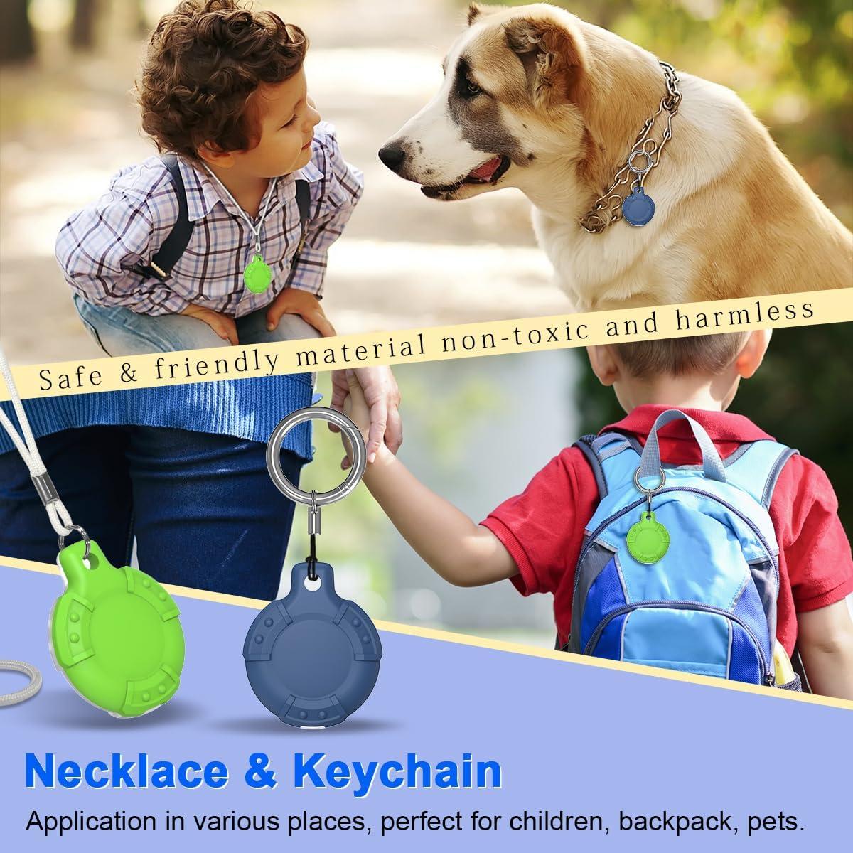 Paquete de 4 Pulseras y Collares AirTag TOLUOHU Niños