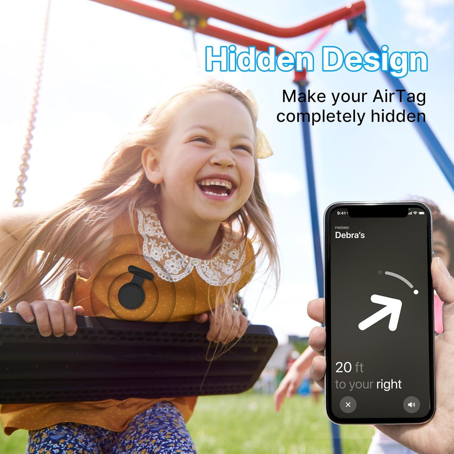 Soporte Impermeable para AirTag ZLIUCCR - 2 Piezas Negro/Azul