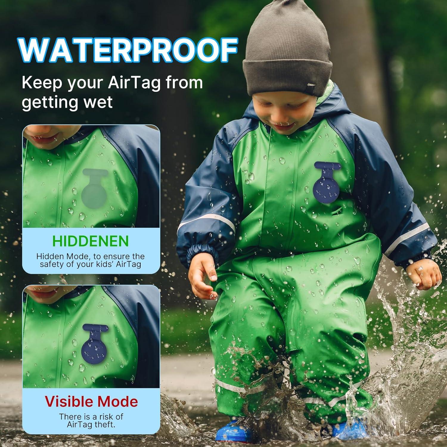 Soporte Impermeable para AirTag ZLIUCCR - 2 Piezas Negro/Azul