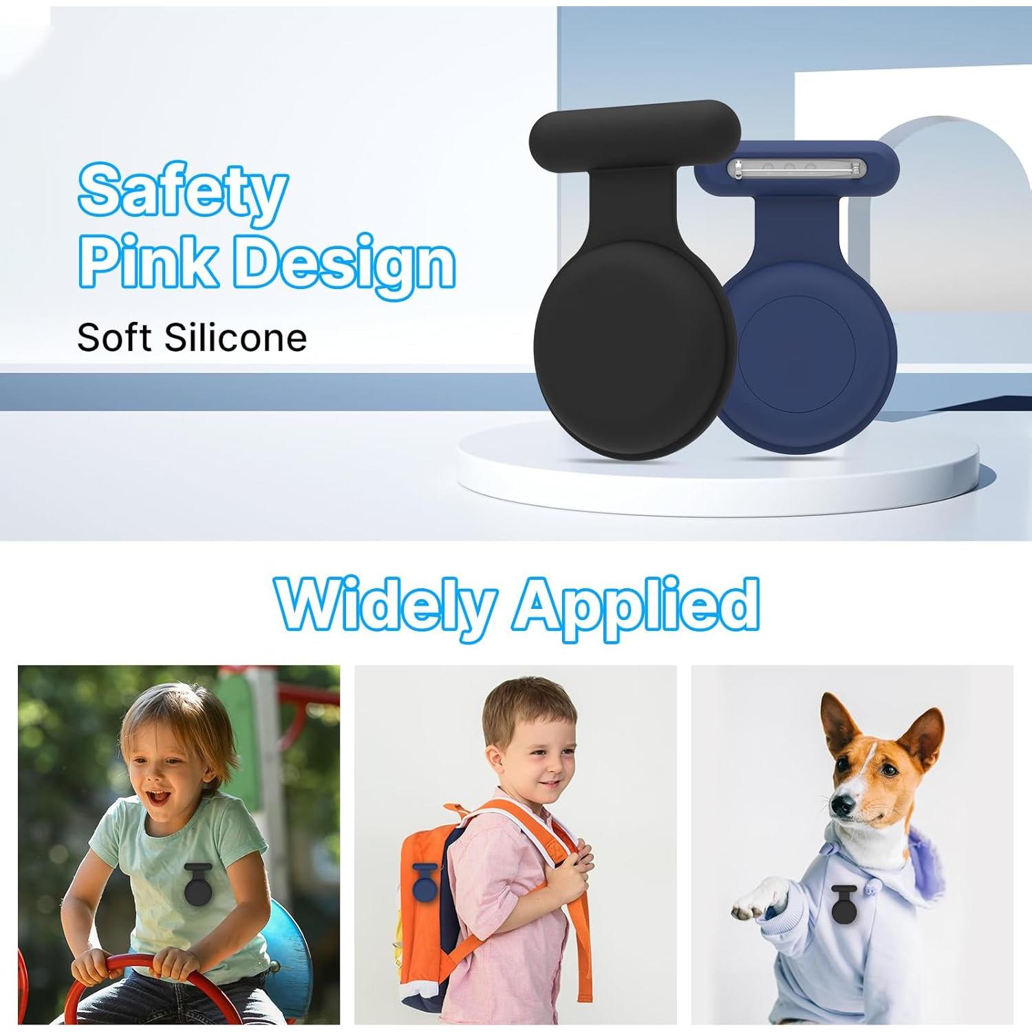 Soporte Impermeable para AirTag ZLIUCCR - 2 Piezas Negro/Azul