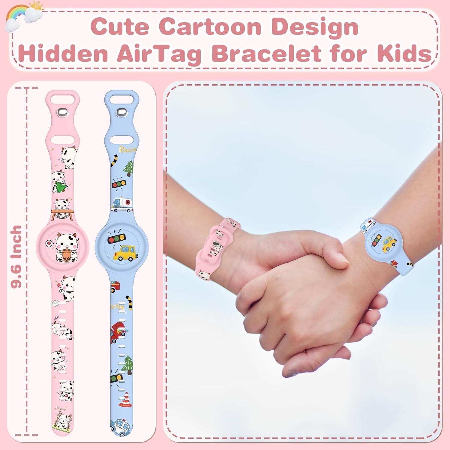 Pulsera Impermeable Ekoonpft para AirTag Niños Caricatura