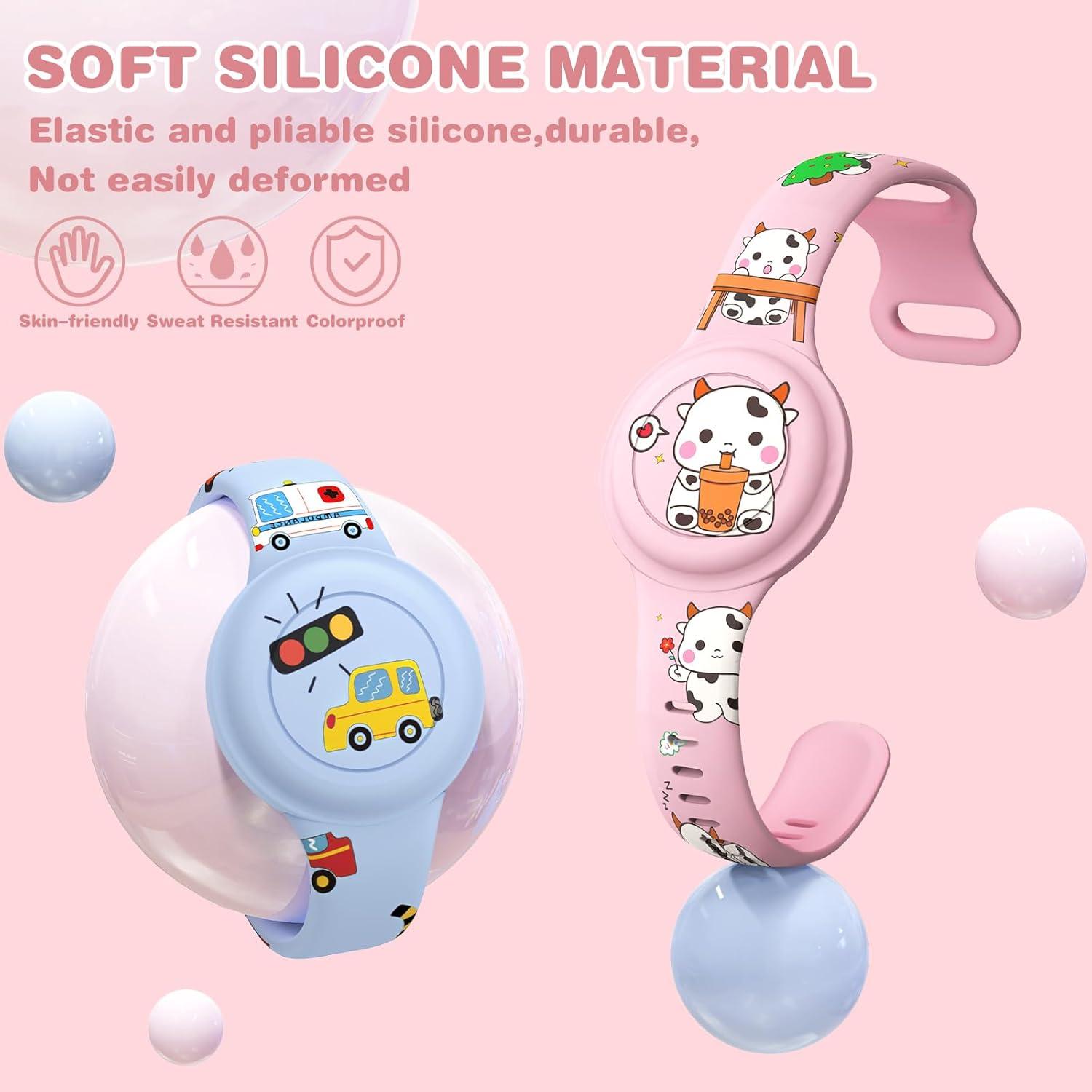 Pulsera Impermeable Ekoonpft para AirTag Niños Caricatura
