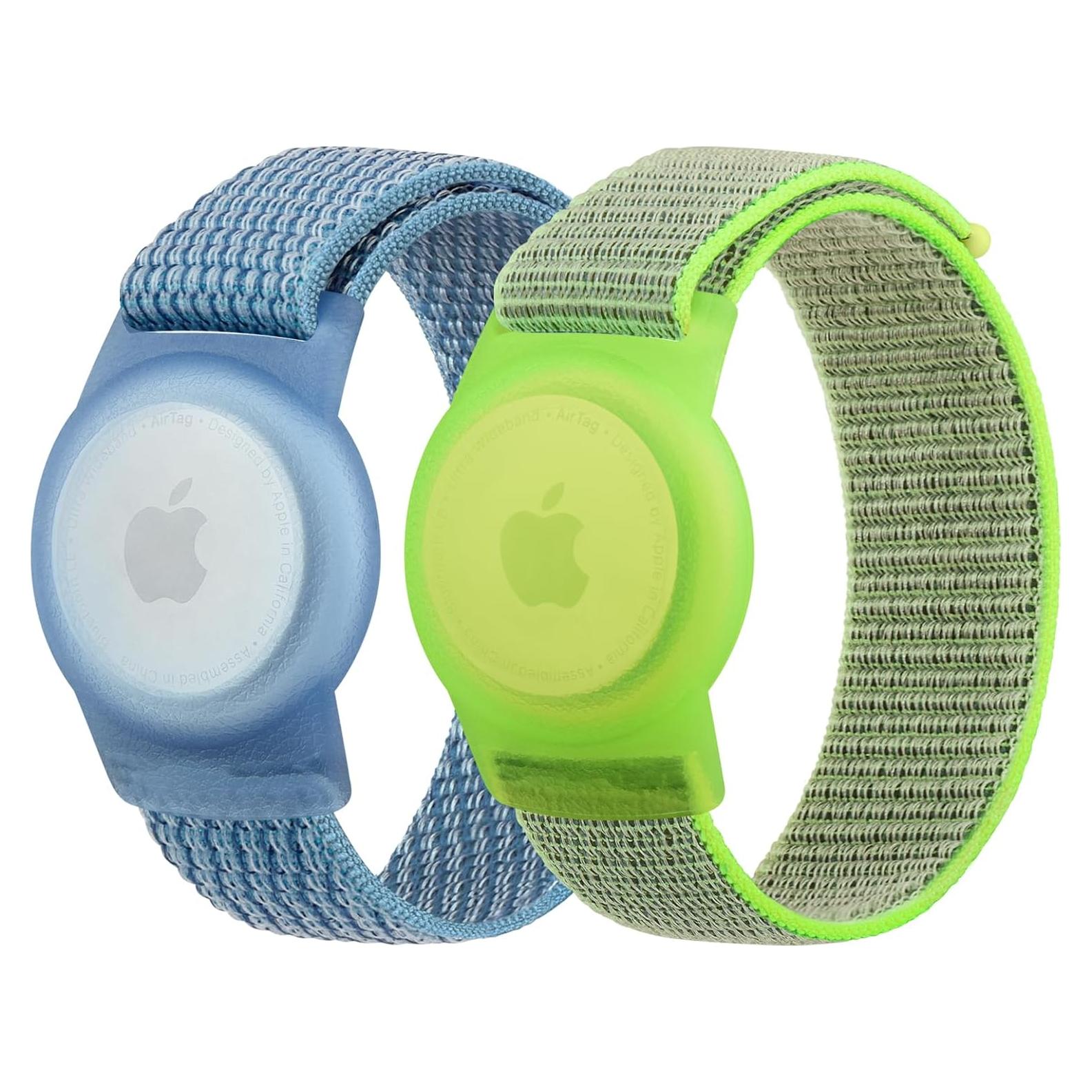 Pulsera de Nylon Meliya para AirTag Niños 2 Piezas Ajustable