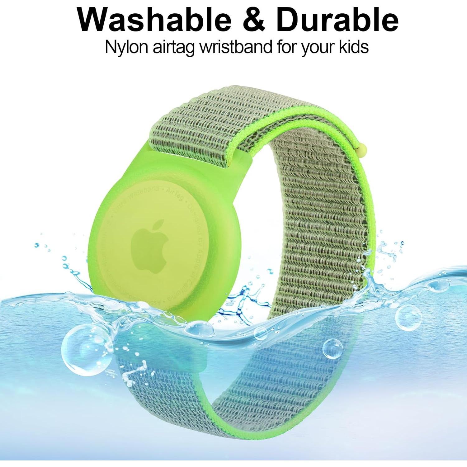 Pulsera de Nylon Meliya para AirTag Niños 2 Piezas Ajustable