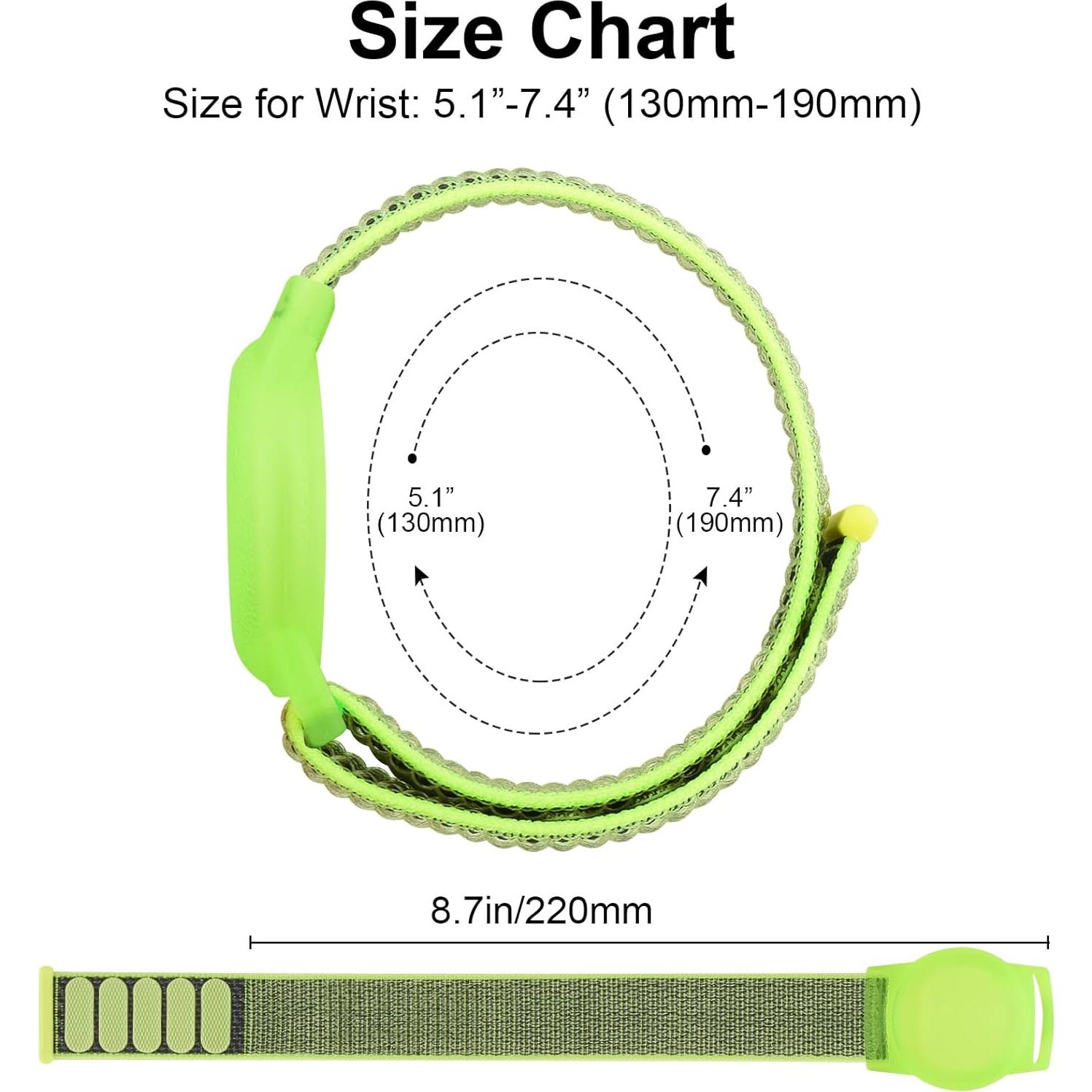 Pulsera de Nylon Meliya para AirTag Niños 2 Piezas Ajustable