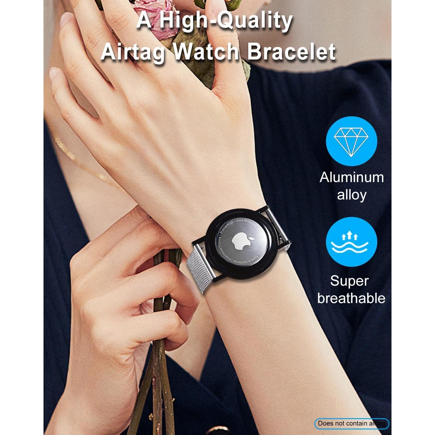 Pulsera Airtag DEERLET Plata - Correa Ajustable y Cómoda