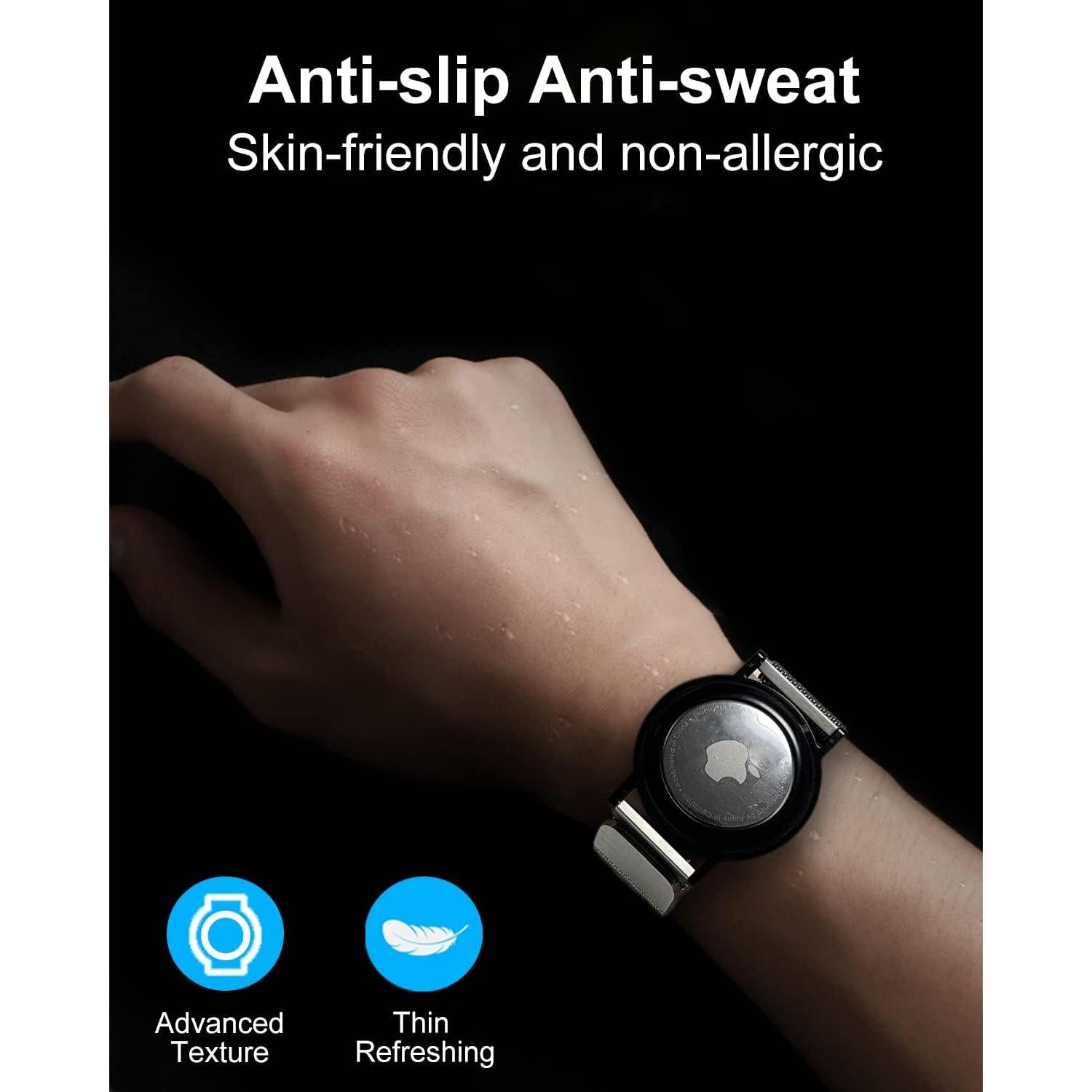 Pulsera Airtag DEERLET Plata - Correa Ajustable y Cómoda