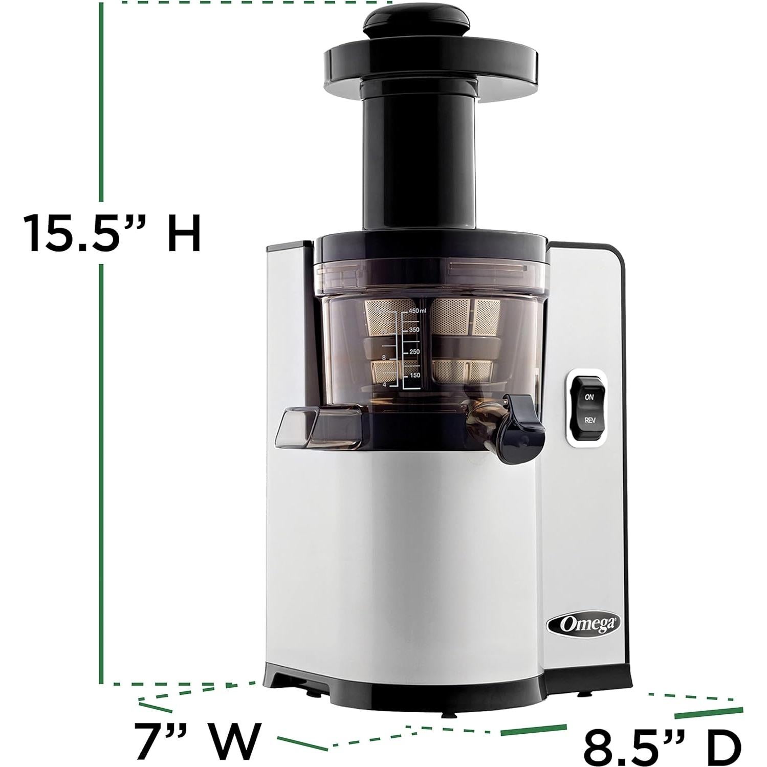Extractor de Jugo Omega VSJ843QS 150W Vertical 5.22kg