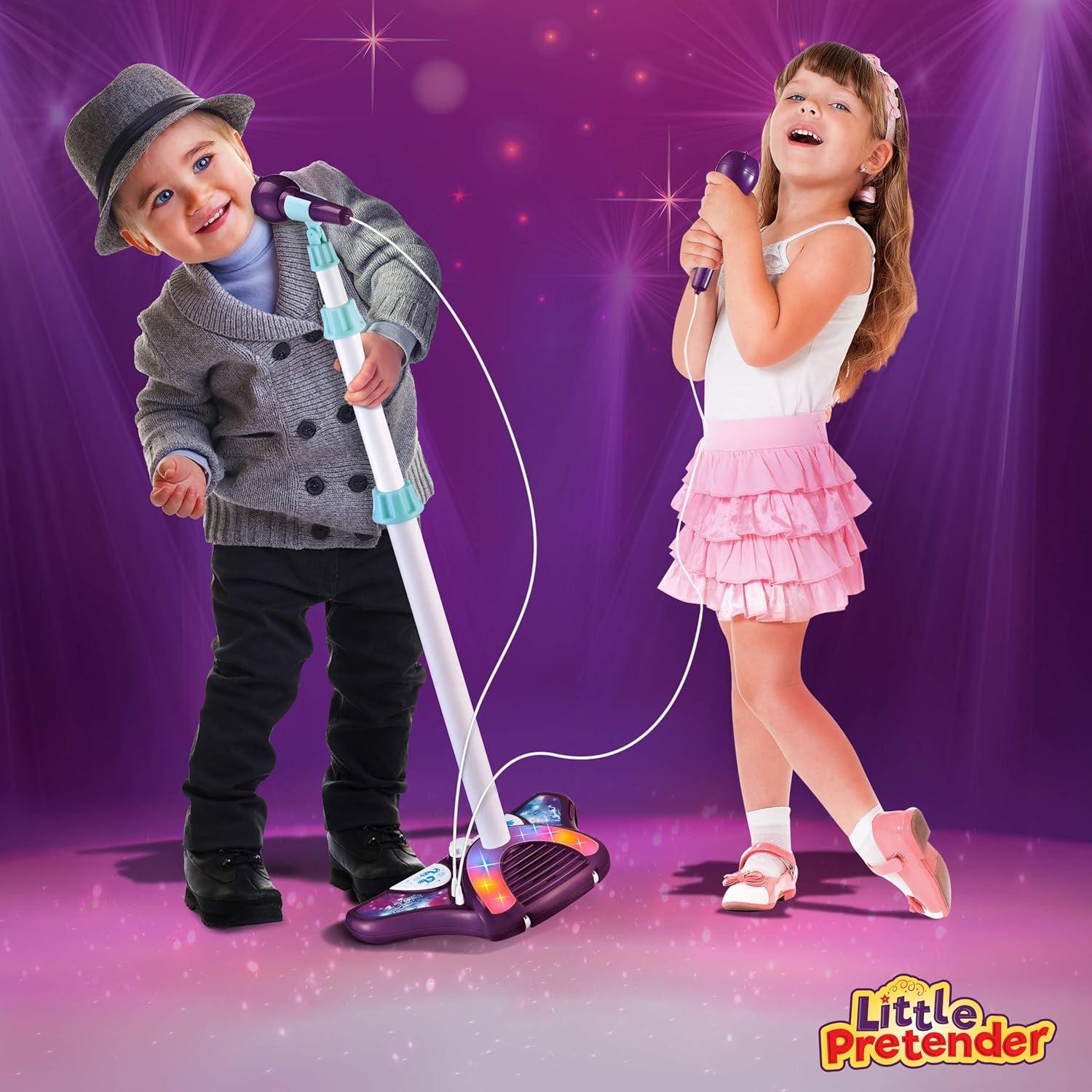 Karaoke para Niños Little Pretender con 2 Micrófonos y Luces