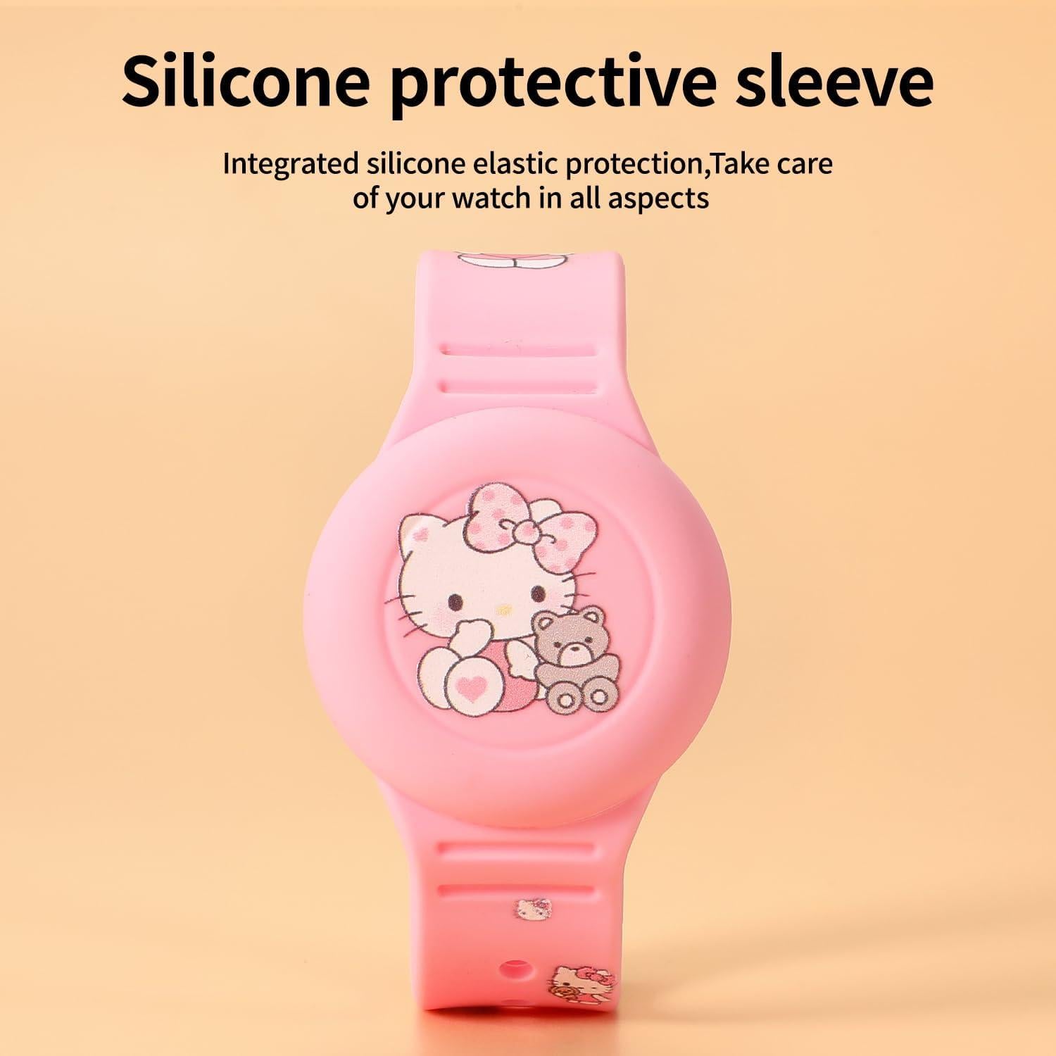 2 Pulseras Ajustables para AirTag Niños Silicona Impermeable