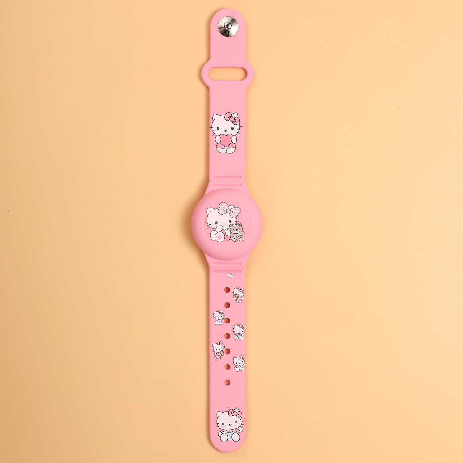 2 Pulseras Ajustables para AirTag Niños Silicona Impermeable