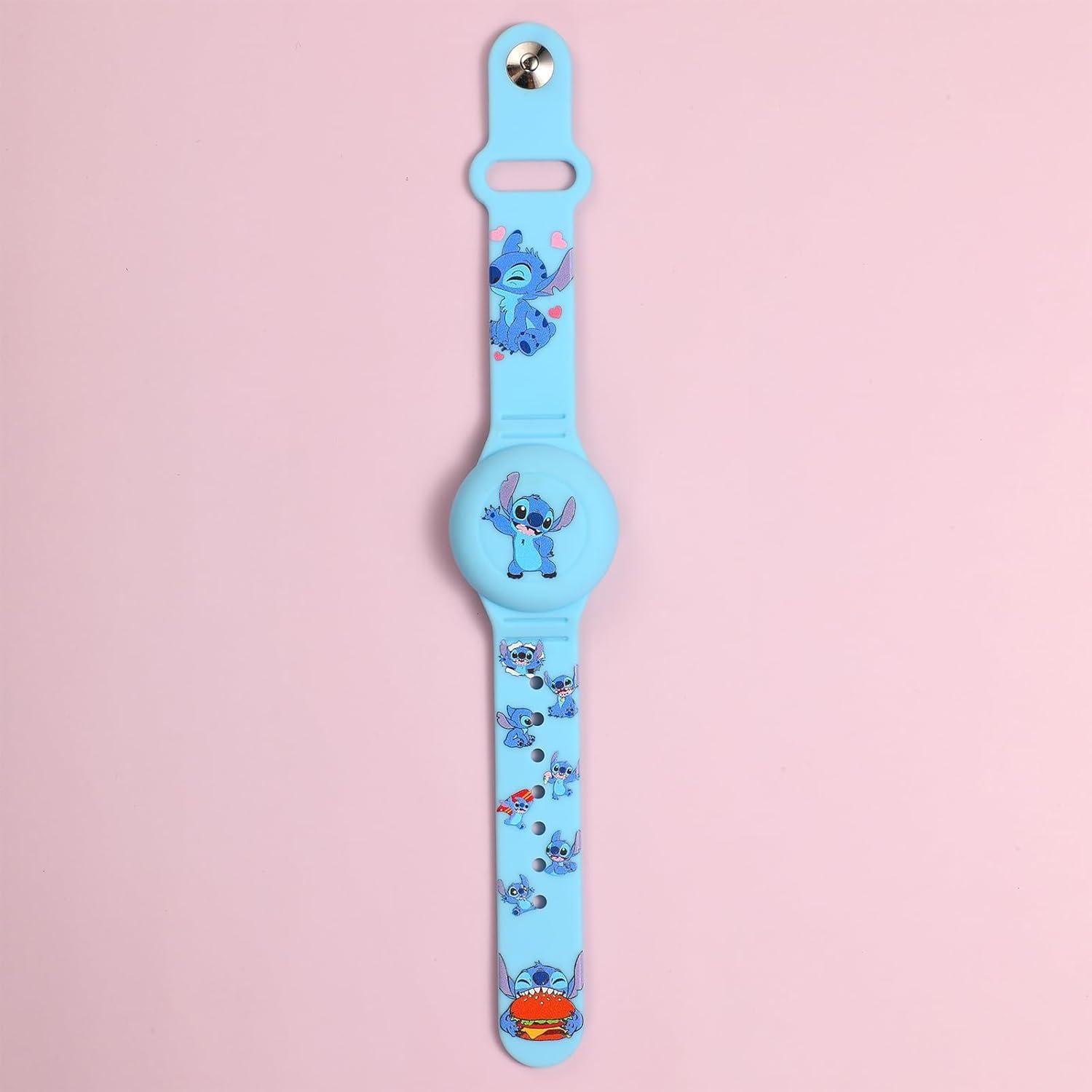 2 Pulseras Ajustables para AirTag Niños Silicona Impermeable