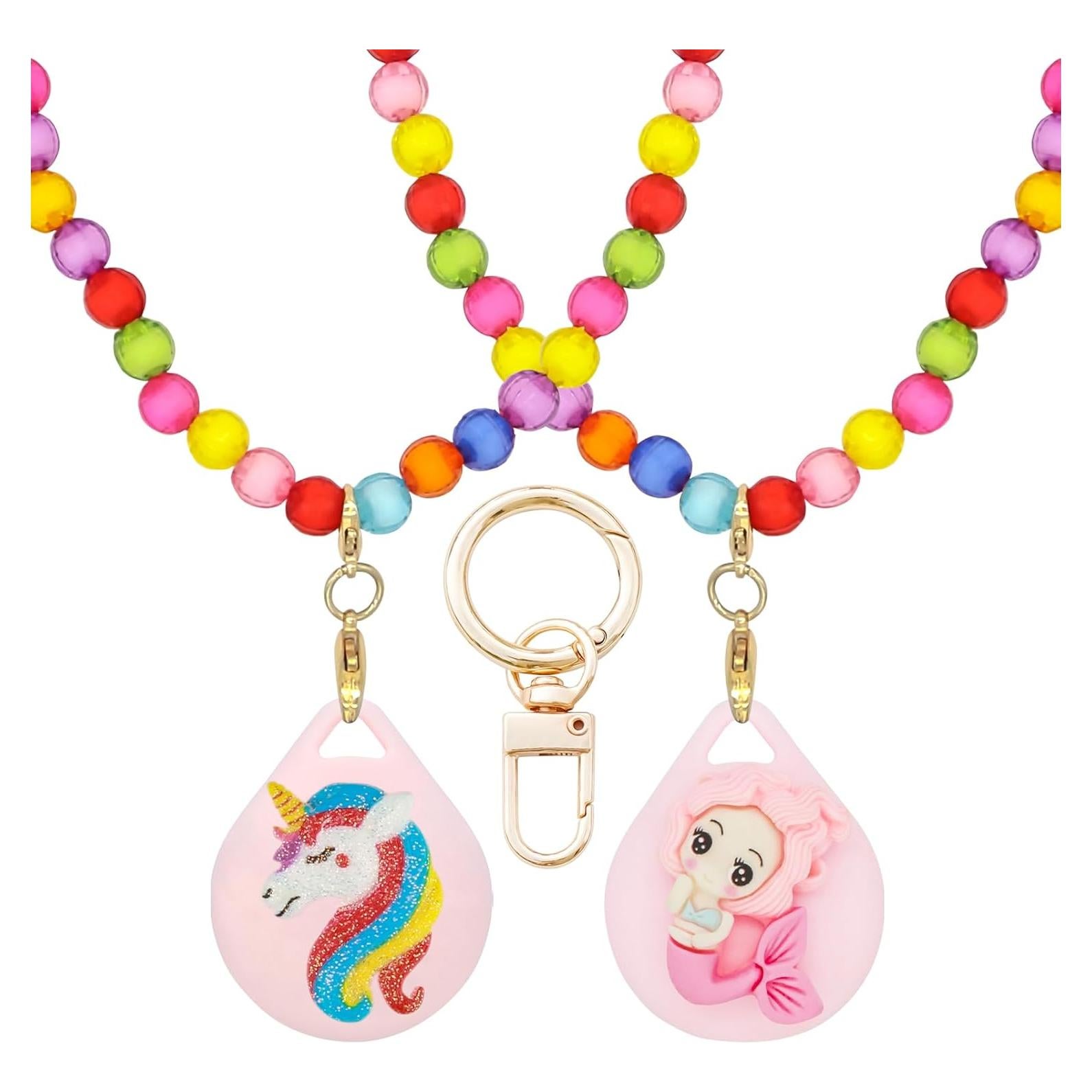 Estuche Collar Niñas XEEWEN 2 PCS Rosa Sirena-Unicornio
