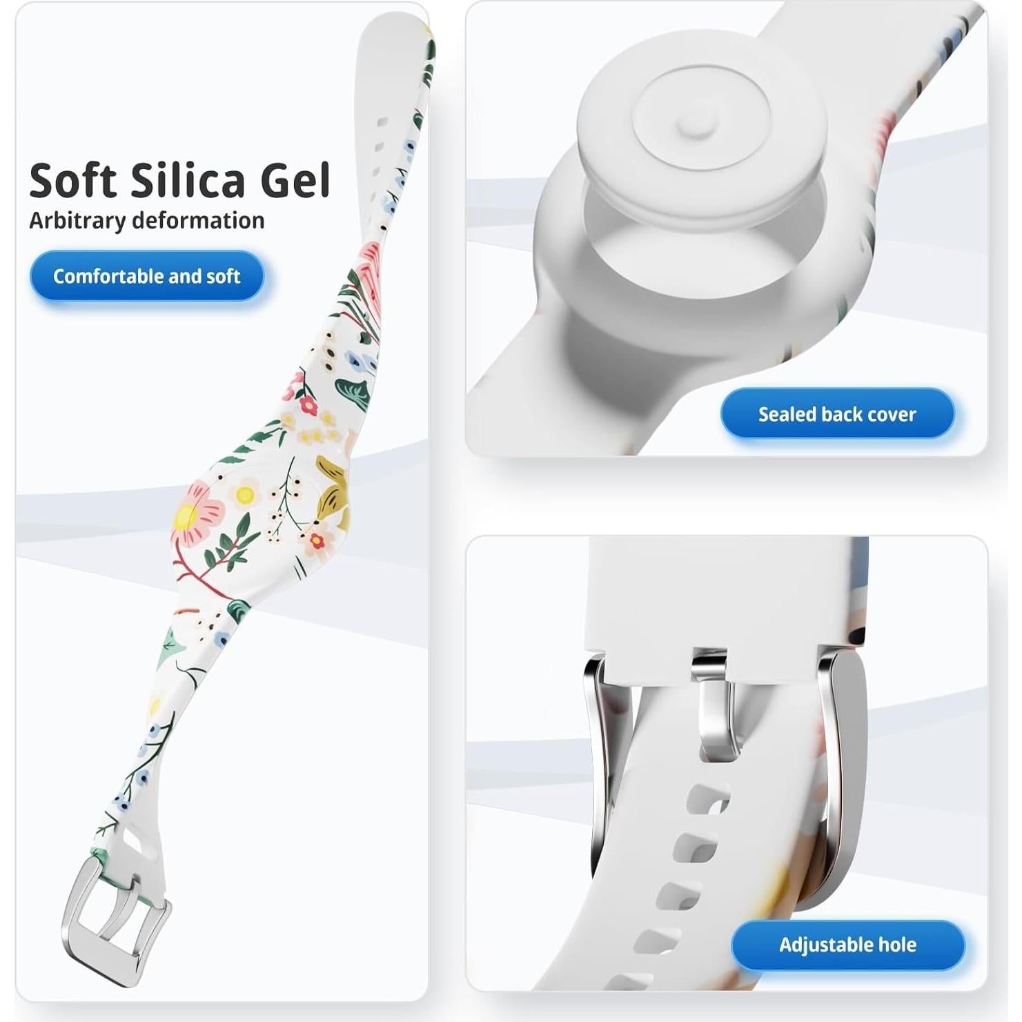 Pulsera para AirTag Foweroty Niños Impermeable Floral