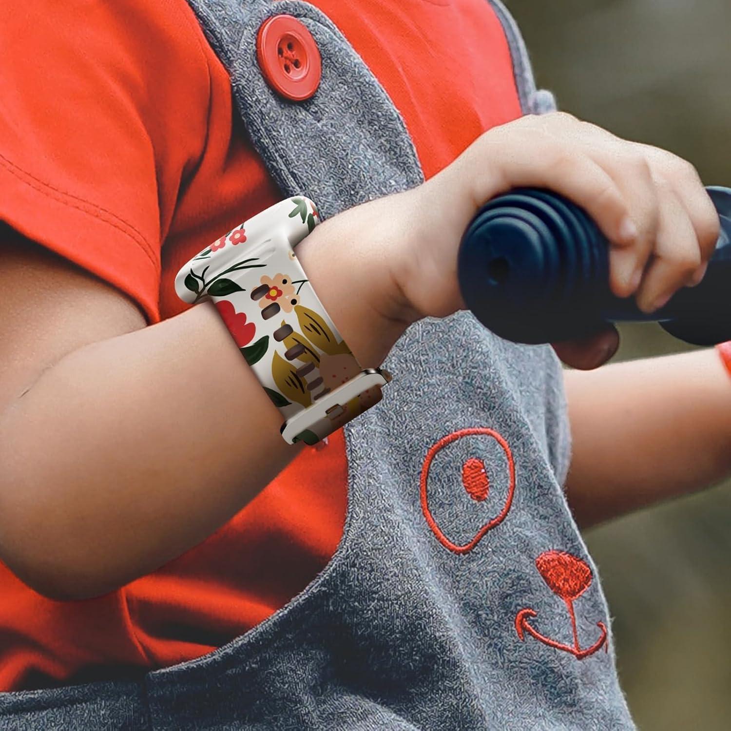 Pulsera para AirTag Foweroty Niños Impermeable Floral
