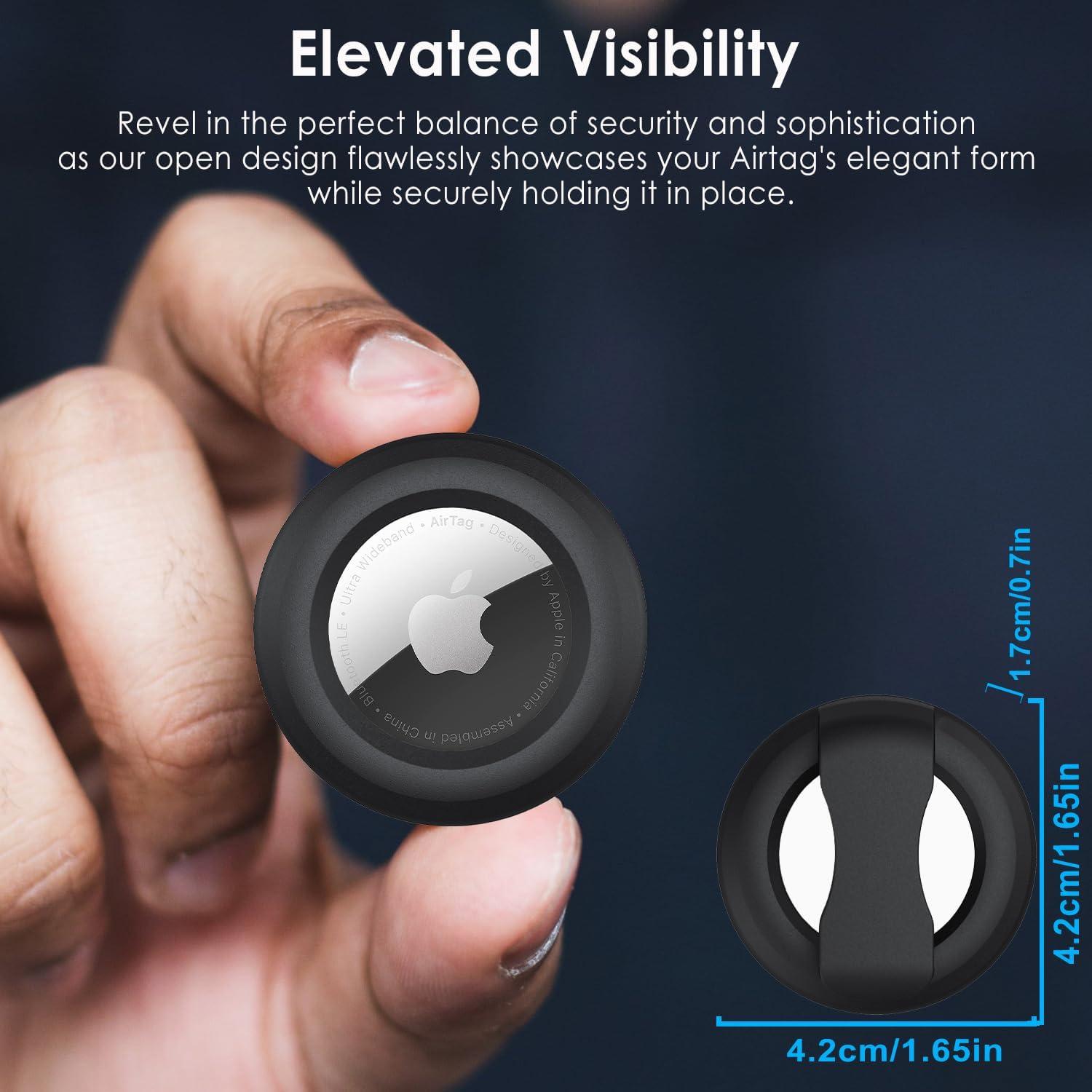 Soporte Airtag para Niños PALAMEDE Clip Negro Resistente