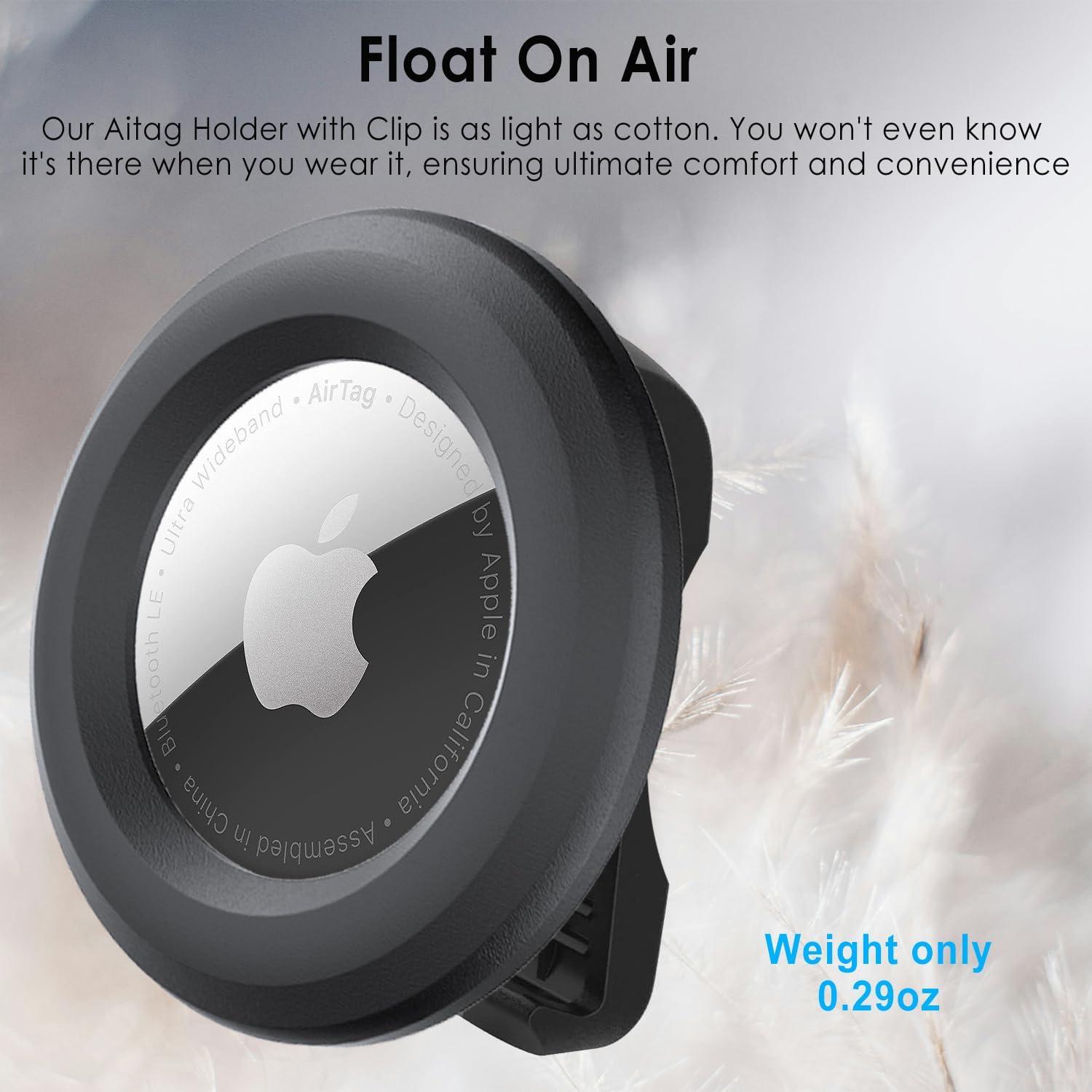 Soporte Airtag para Niños PALAMEDE Clip Negro Resistente