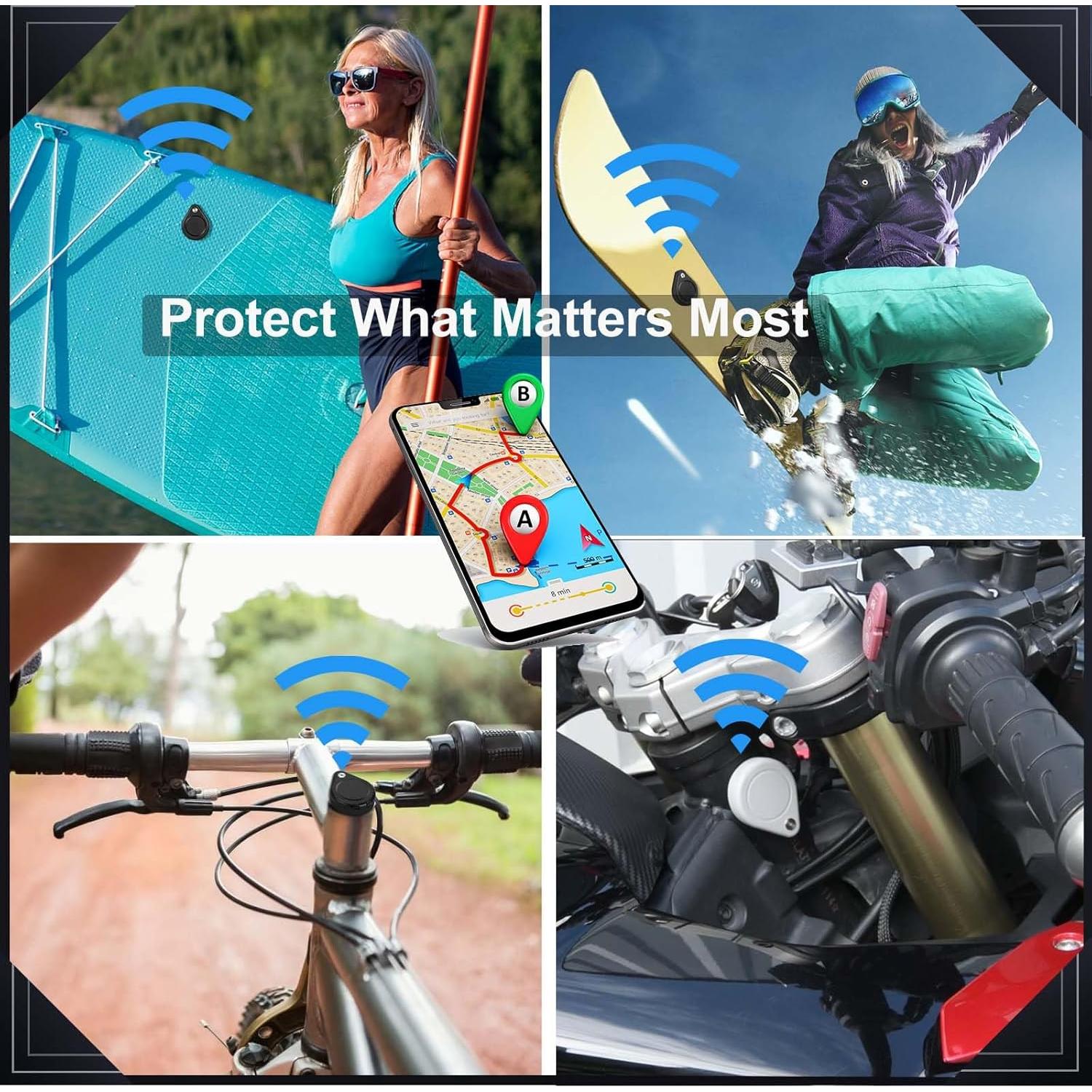 Funda Magnética Impermeable Sifemp para AirTag - 2 Pack Gris