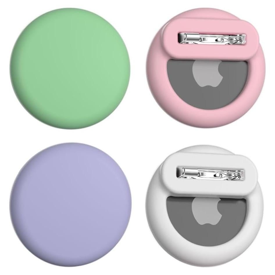 Soportes para AirTag Alsukeay - 4 Piezas Silicona Seguridad